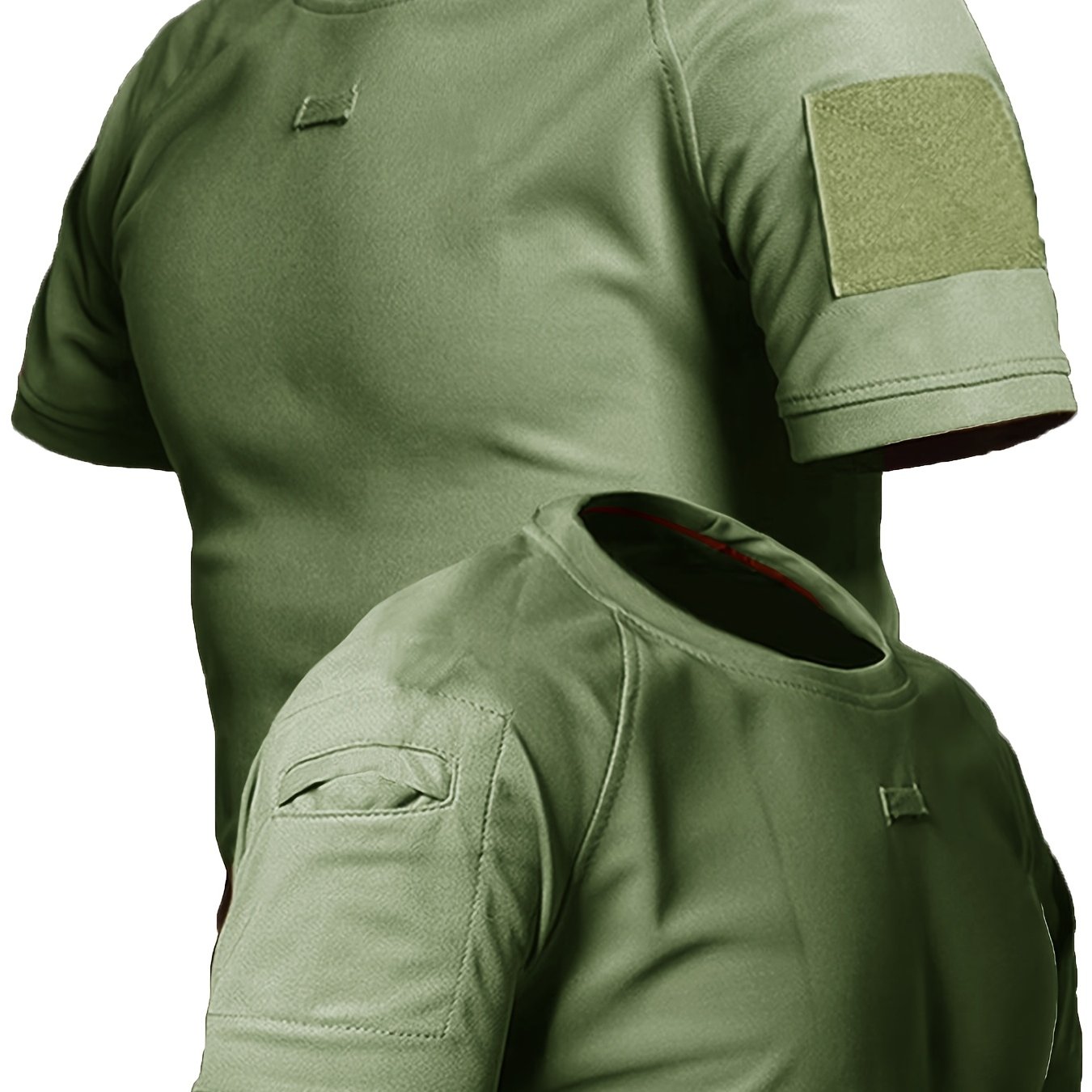 TEMU Men's Quick-dry Breathable Short Sleeve T-shirt - Lightweight Outdoor Summer Tee Suitable For Gym,, Training & Casual Wear - Solid Color Round