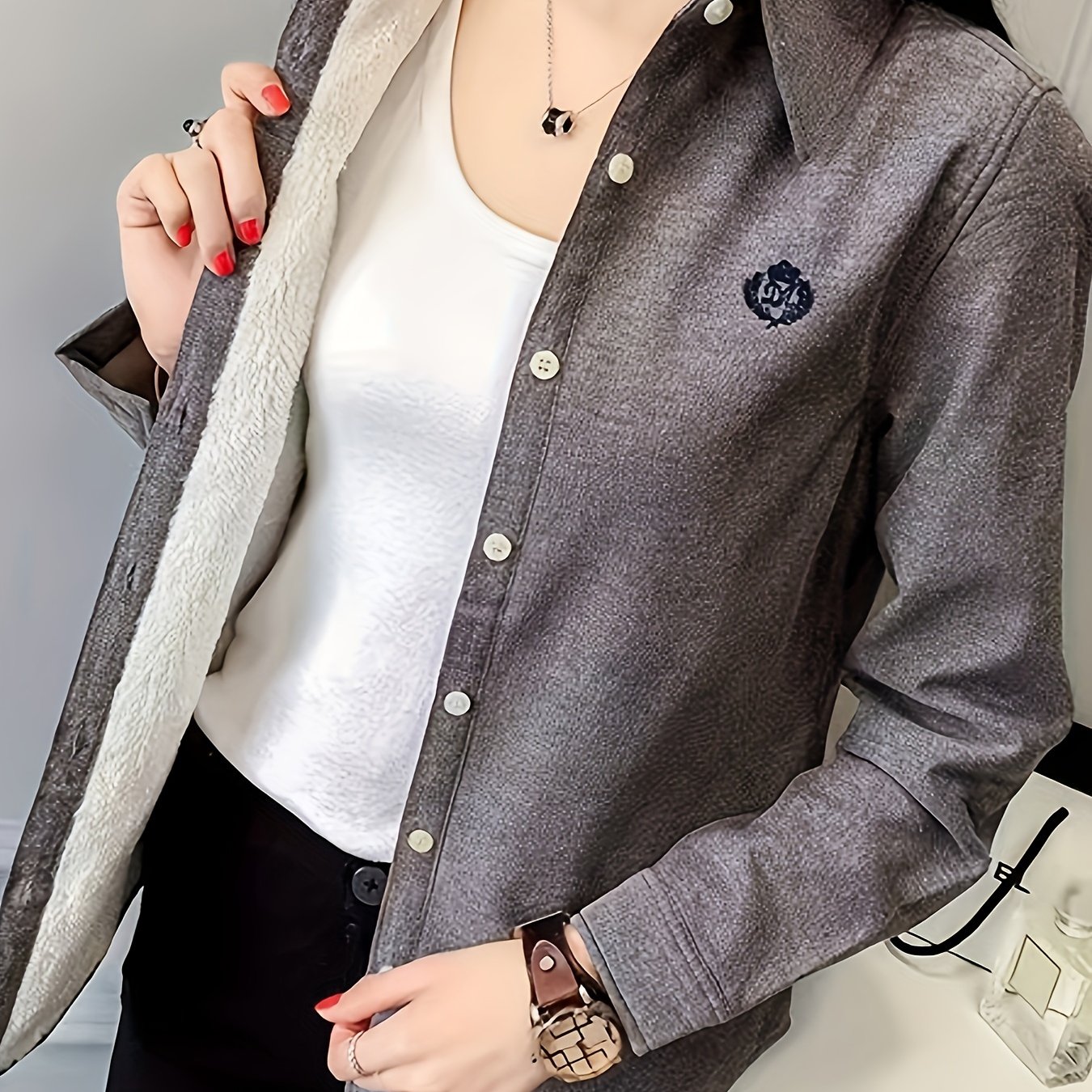 TEMU Thick Autumn And Winter Shirt For Women