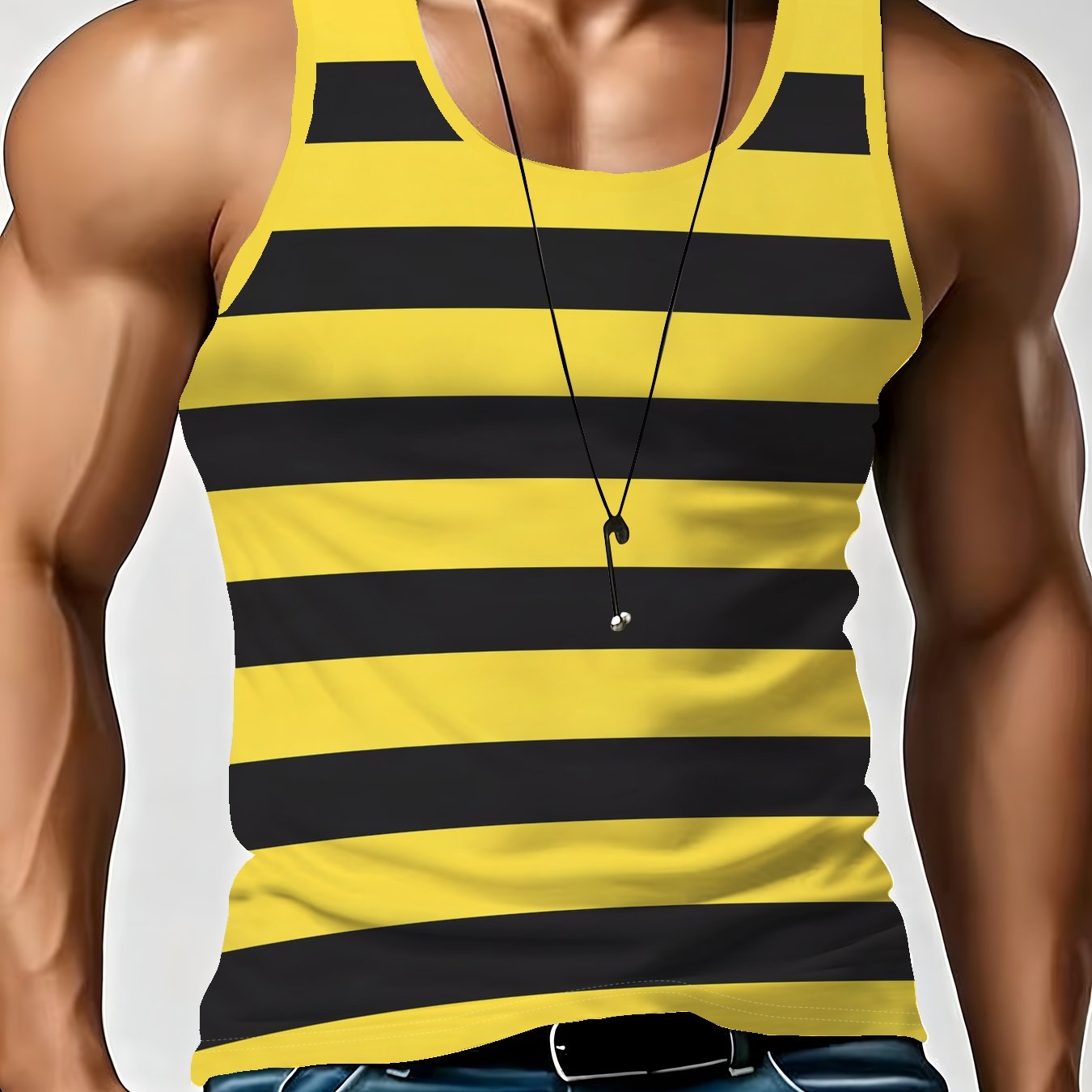 TEMU Men's Printed Casual Vest, Suitable For Spring And Summer