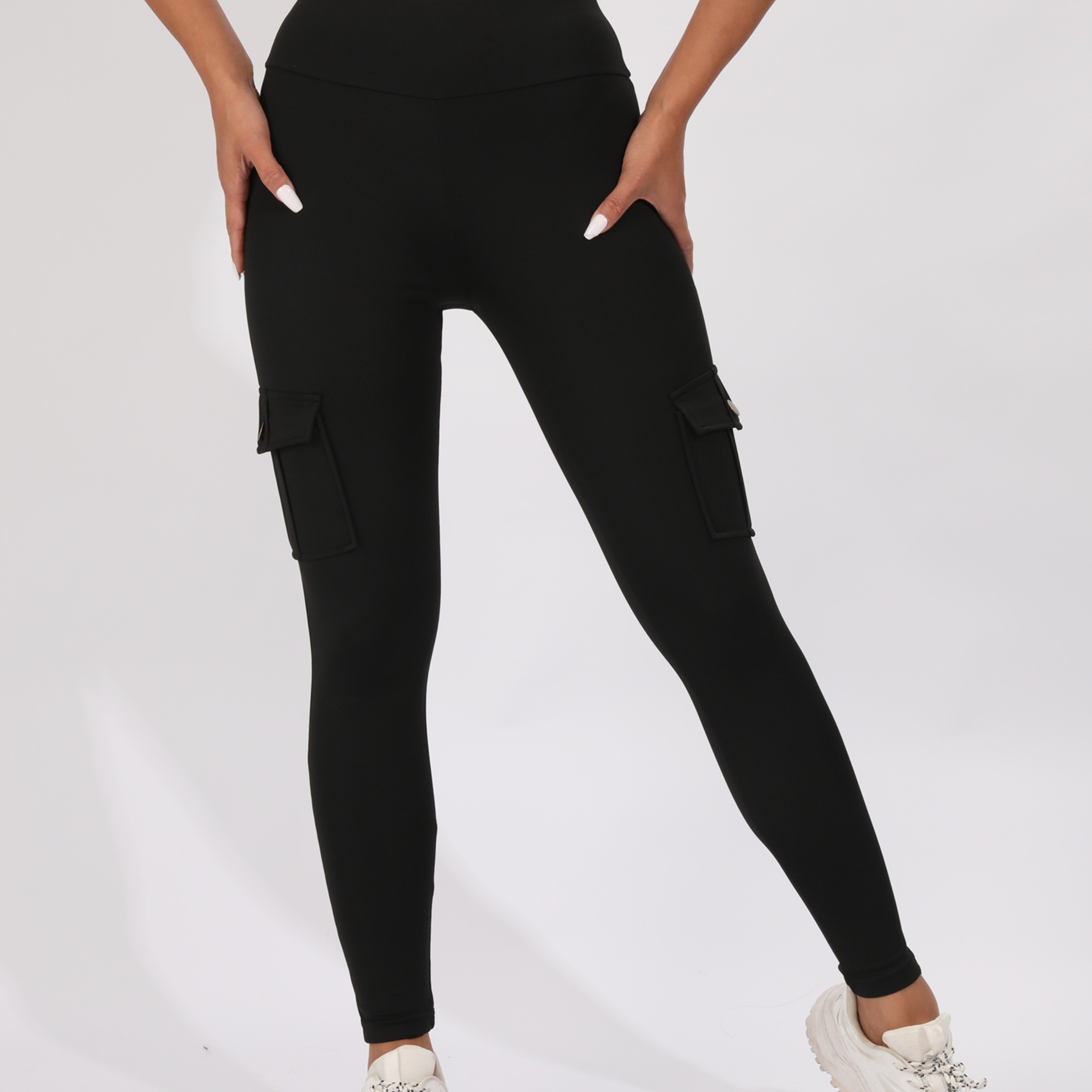 TEMU Legging cargo taille haute pour femme avec 4 poches, pantalon de yoga pour femme, pantalon de fitness pour femme, pantalon de sport pour femme,