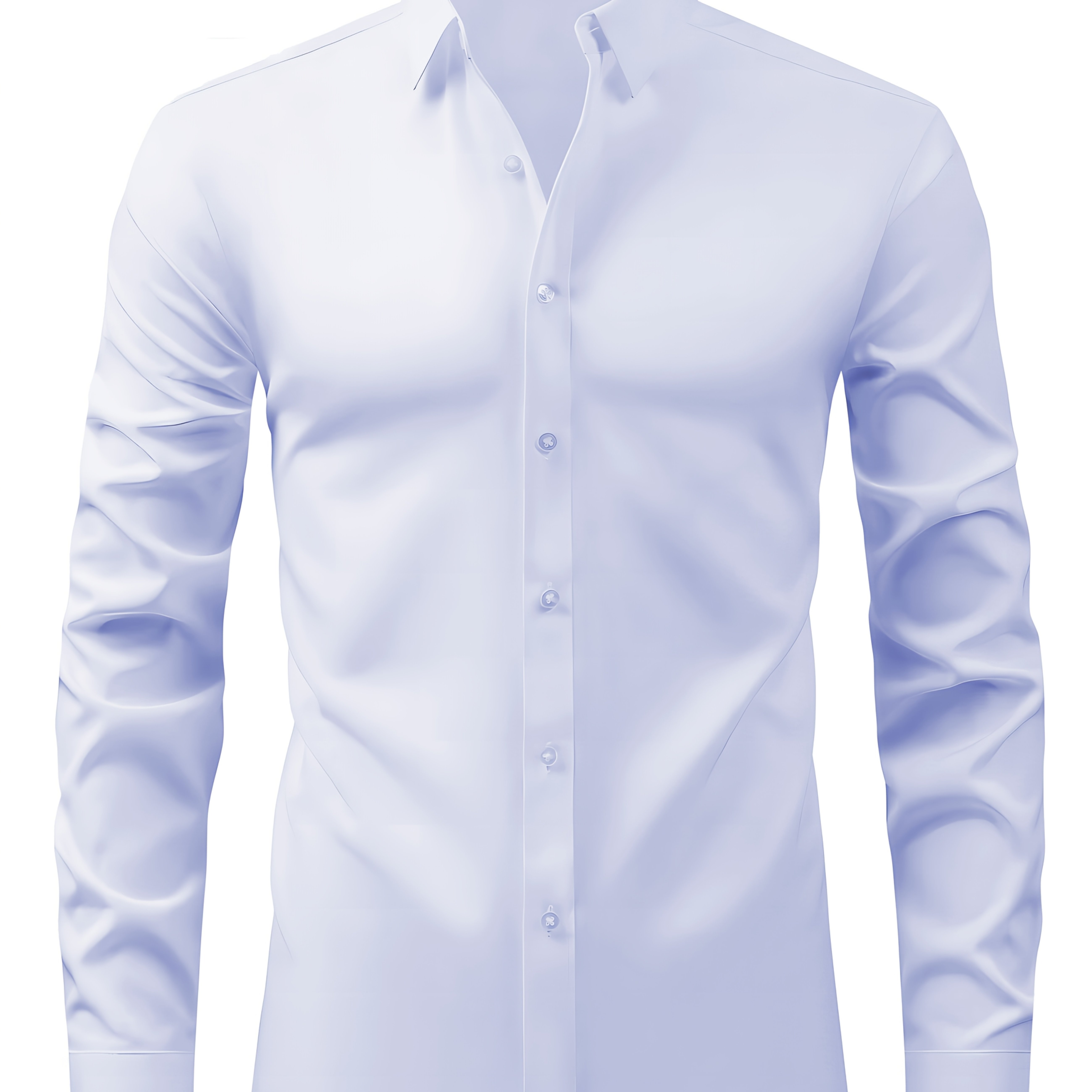 E-shop Herren Slim Fit Langarmhemd - 120g/m² Premium-Stoff, Klassischer Kragen, Unifarben, Maschinenwaschbar & Chemisch Reinigbar, Ganzjahres- für
