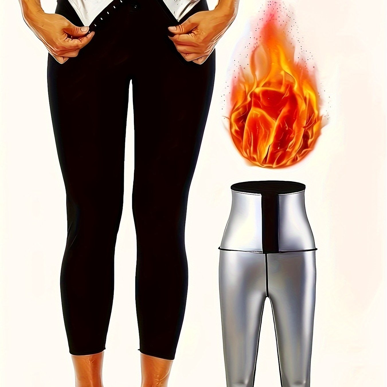 Image of Women's Sweat-wicking Long Pants, Athletic Shaping Trousers, Tummy Control Athletic Pants, Moisture-wicking Shaping Long Pants, Button-up Waistband Running Yoga Pants, Ankle Length Trousers