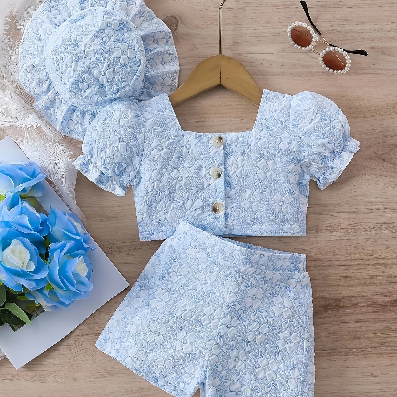 Classic Elegant Style Summer 2023 New Arrival Sophisticated Chic High-end Skirt + Pants + Hat 3pcs Set, Perfect For Outdoor