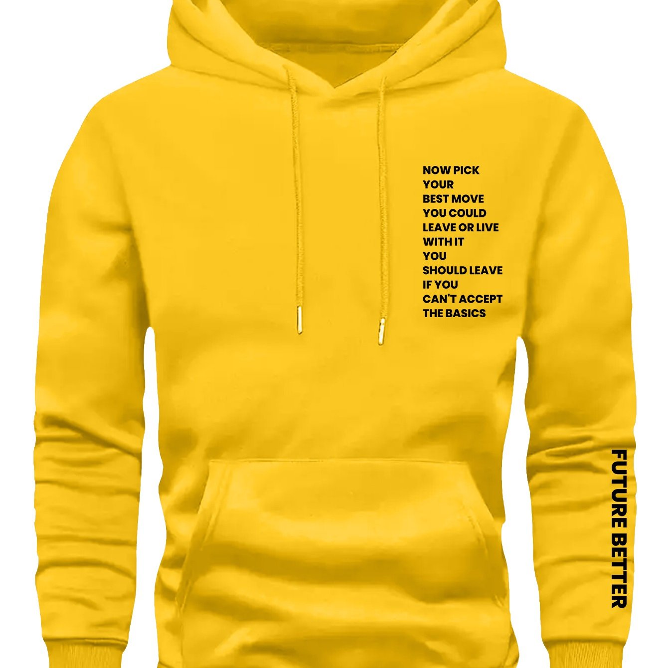 TEMU Nueva sudadera con capucha para hombre con estampado de y slogan, , de moda, y , ideal para a día, para el otoño/invierno