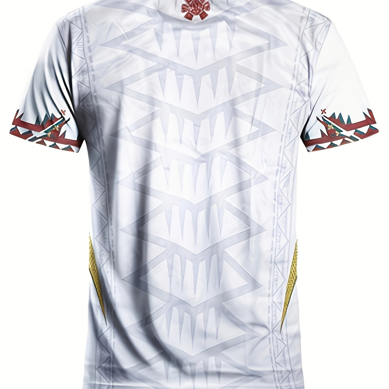TEMU Men's Plus Size Football Jersey T-shirt - Style Suitable For Team Games, Training & Beach, Lightweight Sweat-wicking Fabric With , Crew Neck