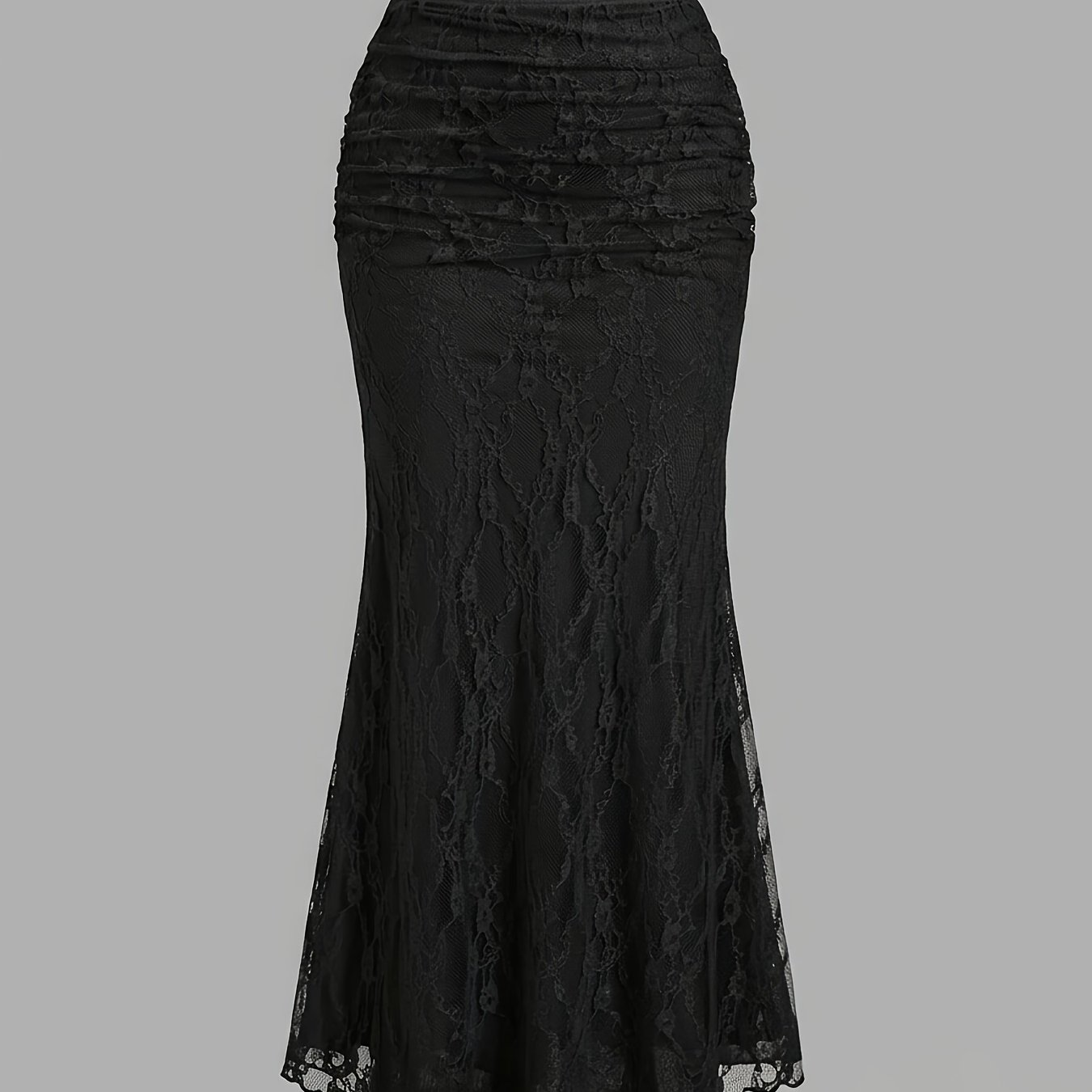 TEMU Jupe sirène en dentelle de style français haut de gamme pour femme, jupe longue coupe ajustée pour et les