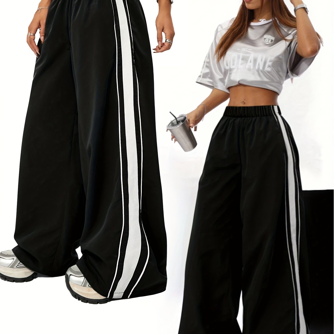 9362# Elegant Versatile Solid Color Casual Women's Workwear Pants