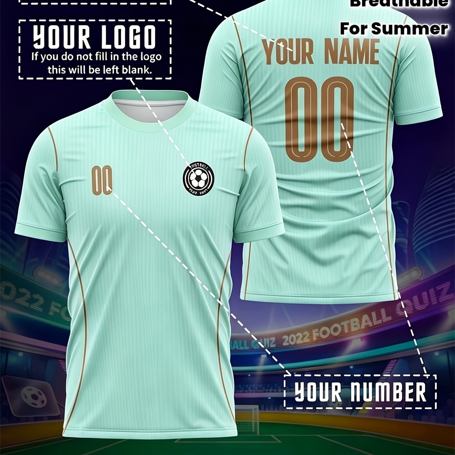 TEMU France Away Personnalisation Nom et Numéro LOGO, Col Rond Football Vêtements de Sport Entraînement d'Équipe Coupe Confortable Respirant Séchage