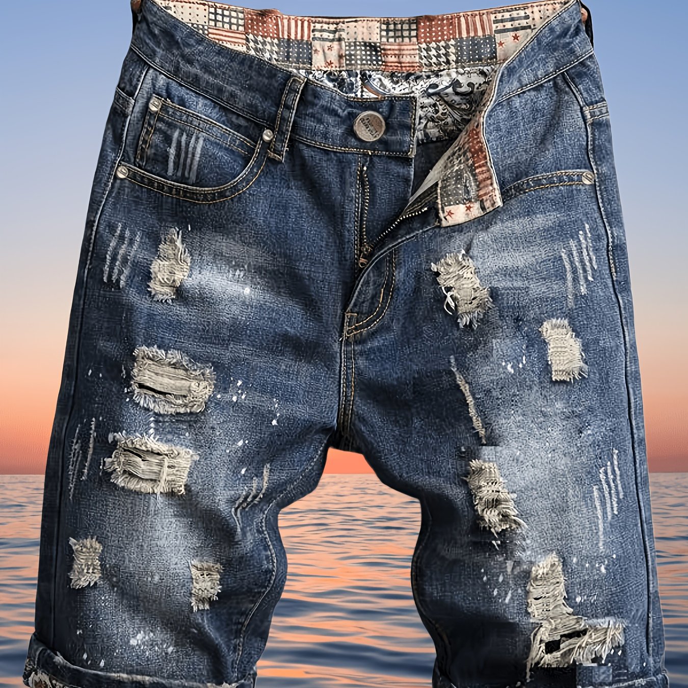 Plus-size Casual Ripped Jeans, Plus Size