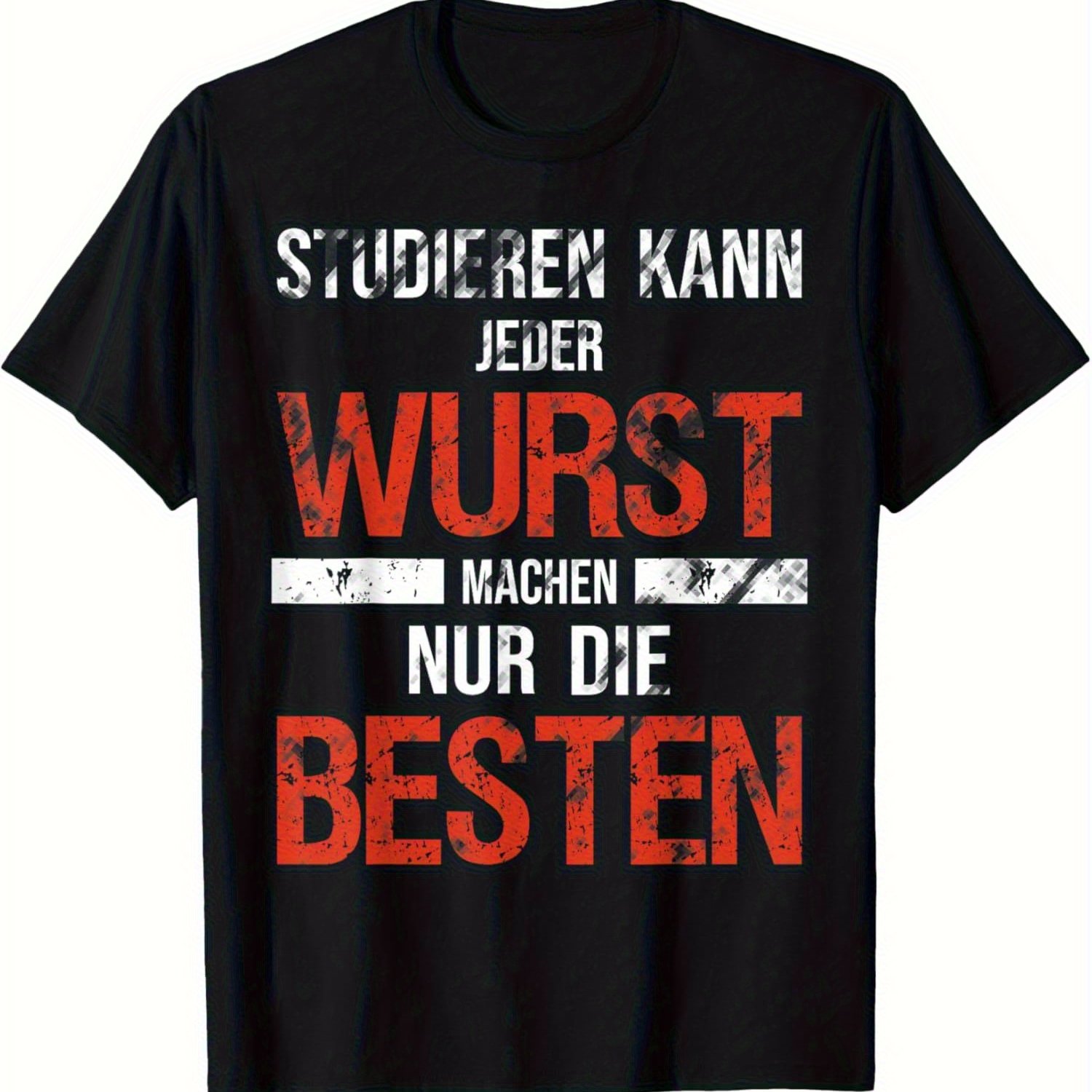 Image of Men's Funny Butcher Sausage Maker Hobby T-shirt - Vintage Meat Cuts Design, Casual Short Sleeve Tee For Carnivals, Costume Parties & Themed Events - Ideal Gift For Butchers & Sausage Lovers