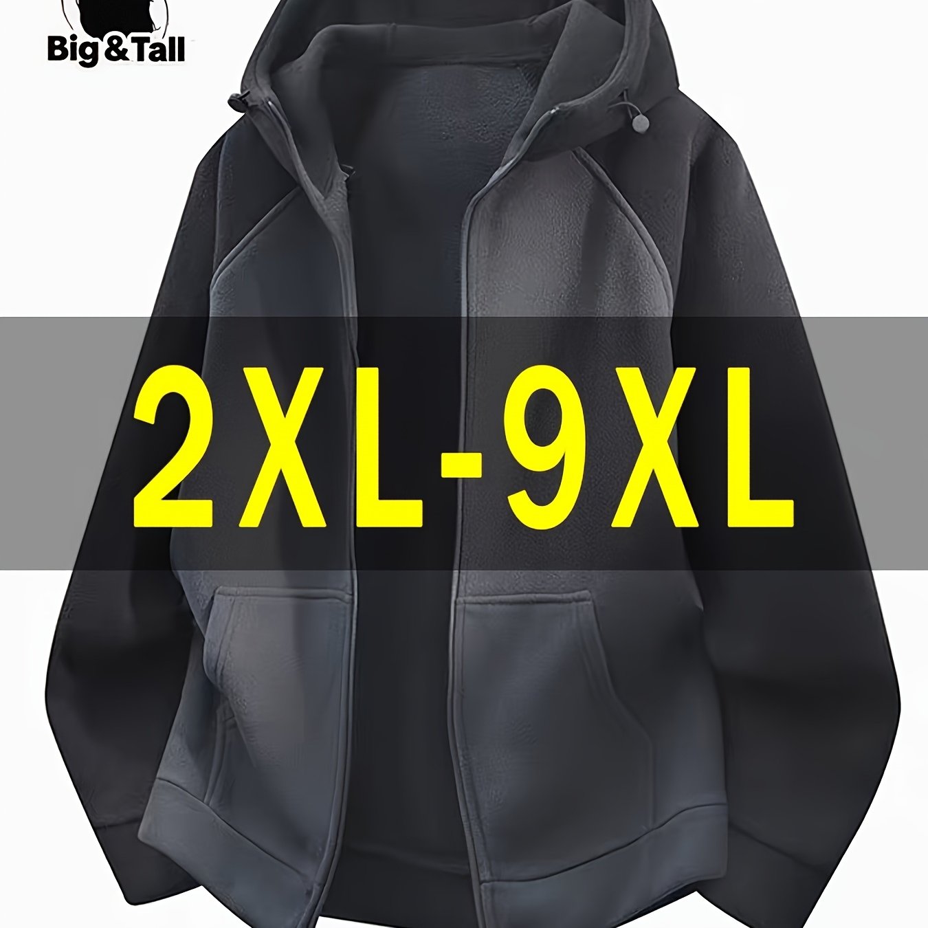 TEMU Men's Plus Size Fashion Hooded Sweatshirt For Spring, Autumn, And Winter, For Family, Plus Size