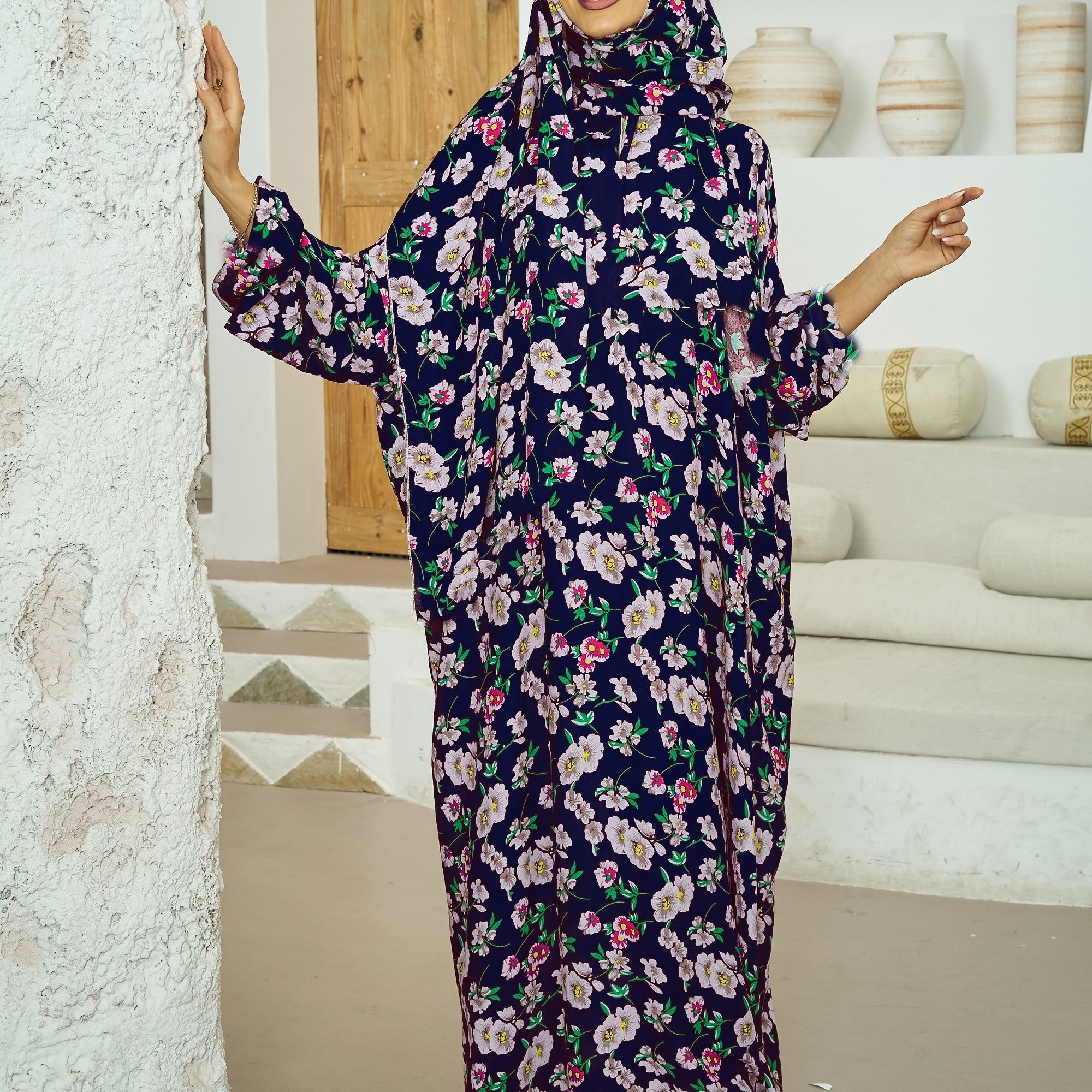 New Traditional Printed Robe For Middle Eastern Women