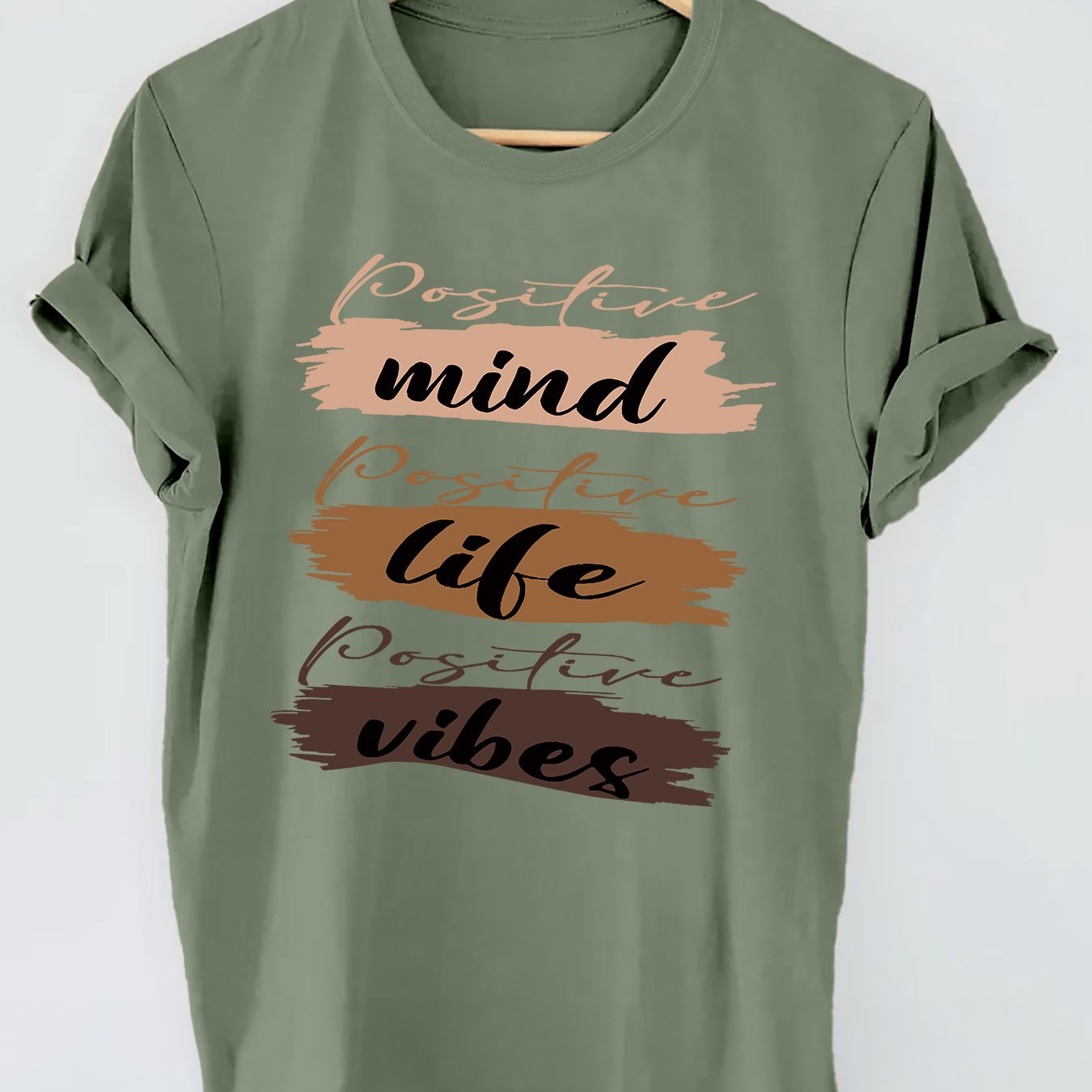 Letter Print T-shirt, Short Sleeve Crew Neck Casual Top For Summer & Spring, Women's Clothing