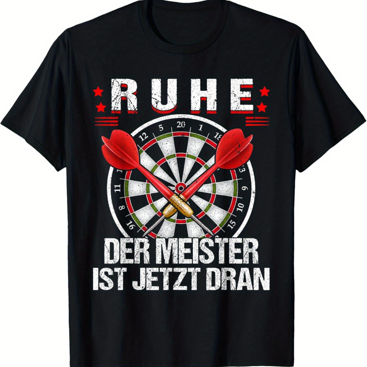 Relax, The Master's Turn Now. Funny Dart Player T-shirt For Men, Vintage Style Summer Casual Tees, Perfect For Outdoor Sports