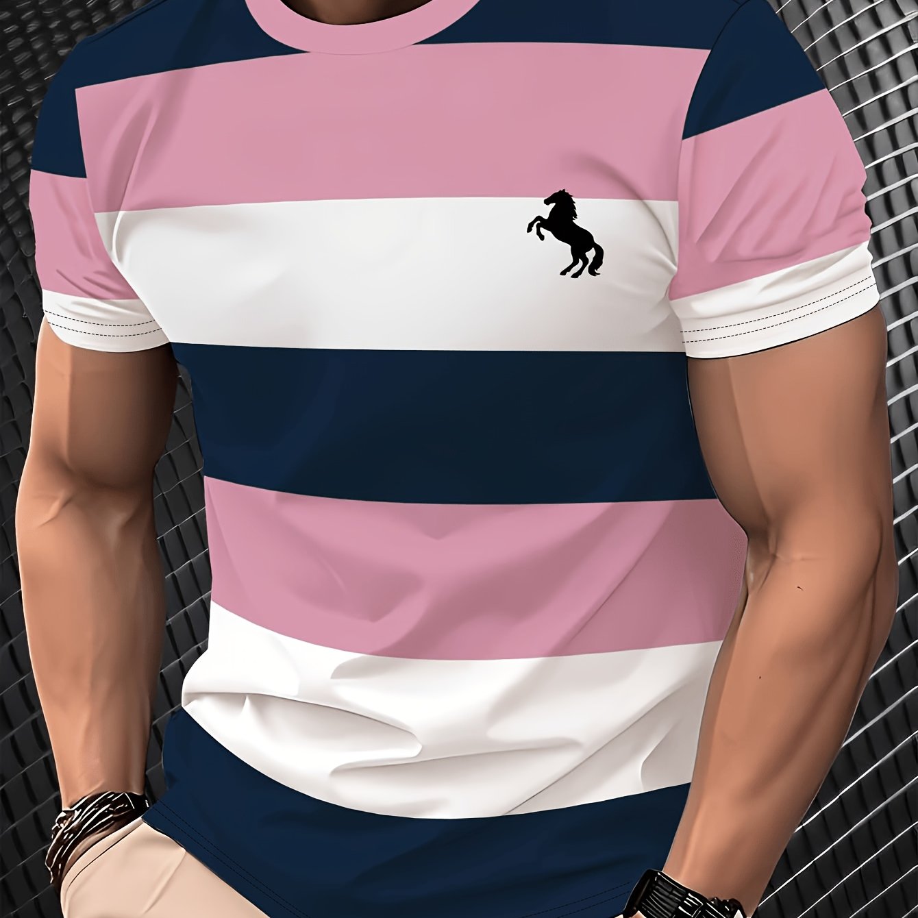 TEMU T-shirt Tendance Homme, Sweat à Manches Courtes et Col Rond pour les Déplacements en Extérieur