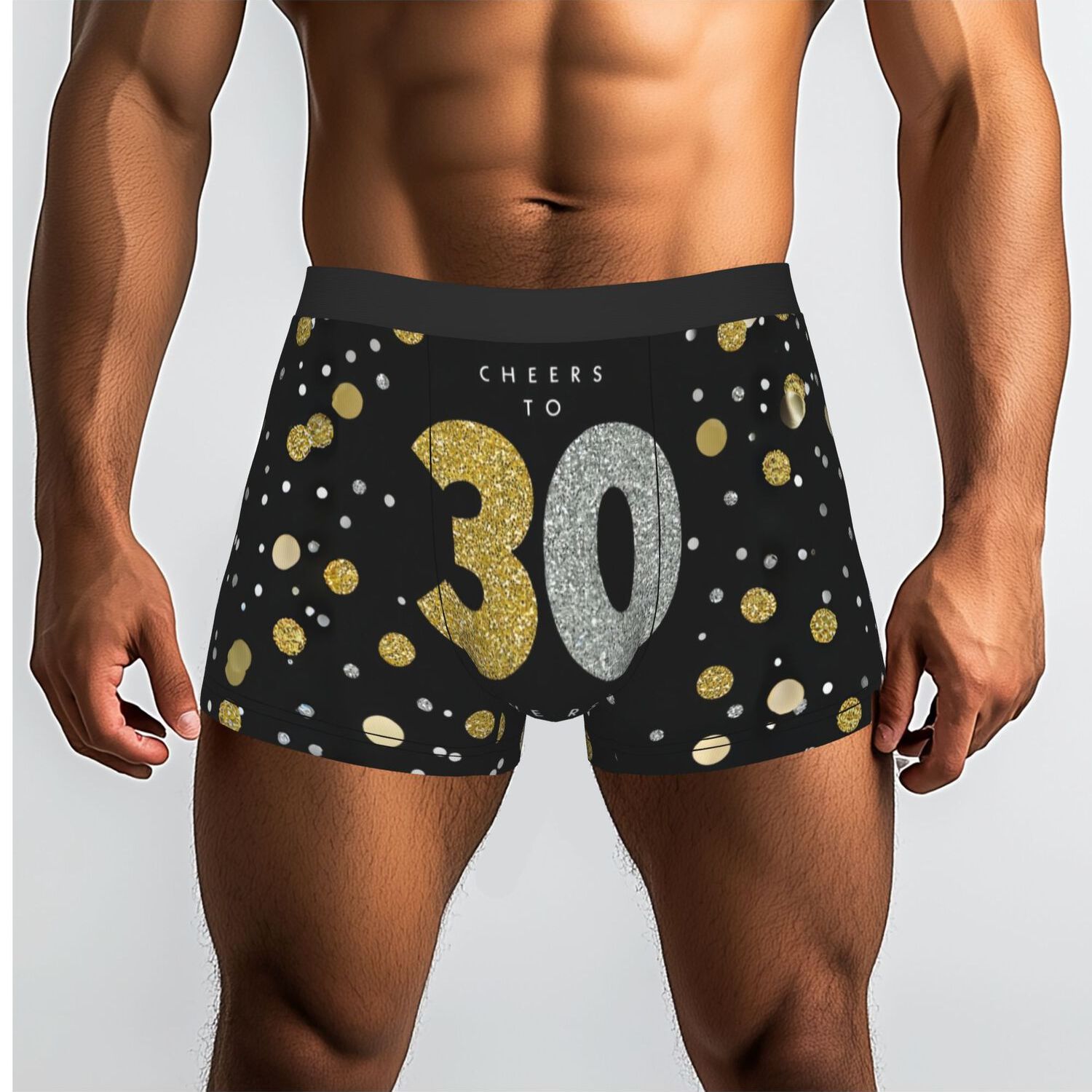TEMU 1pc 30th Birthday Boxer Briefs Underwear - 30 Years Themed Gift, Comfortable Shorts Suitable For 30 Year Olds, Machine Washable Novelty Panties