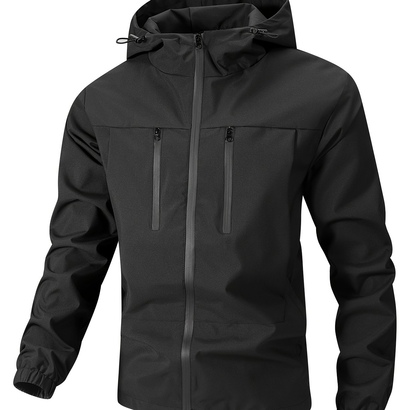 E-shop Herren Neue Jacke für Frühling und Herbst, Lässige Sport Outdoor Jacke mit Reißverschlusstaschen, mit Kapuze