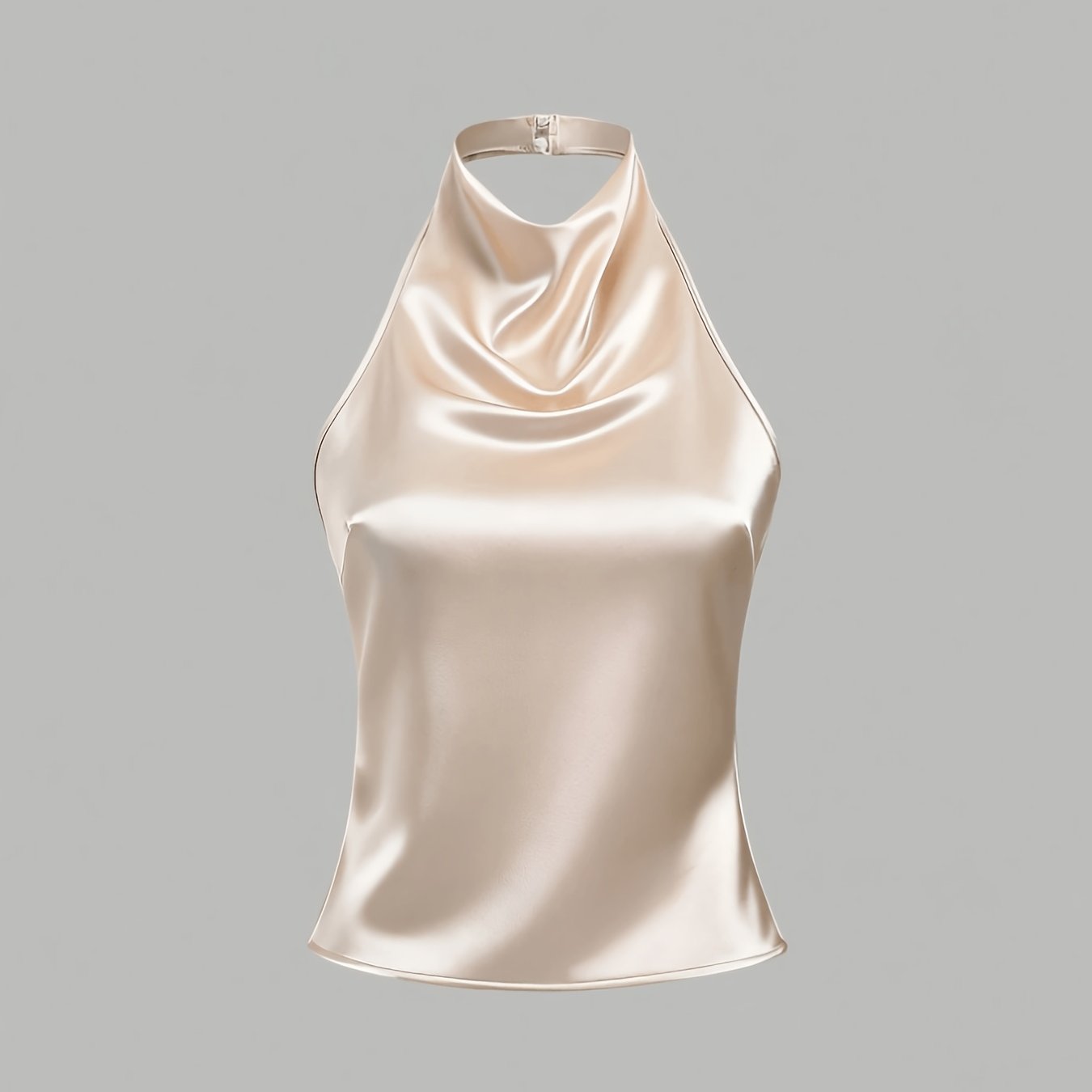TEMU DW260512011 Top corto elegante con tirantes, estilo halter y espalda