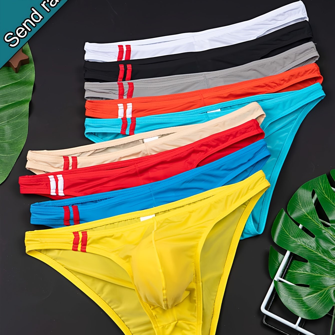 TEMU 8pcs, Random Colors. Soft, Smooth, Breathable And Comfortable Men' Underwear. Men's New Summer Fashionable And Sexy Elastic Underwear. Men'