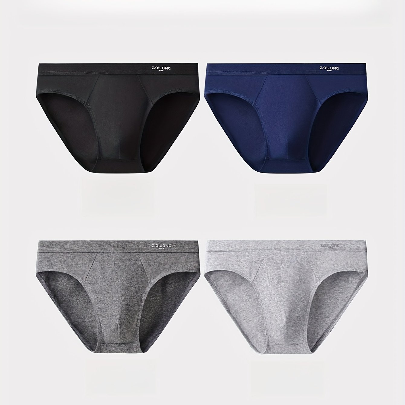 Four-pack Cotton Men's Briefs, New Summer Mid-rise Loose Breathable Men's Boxer Briefs