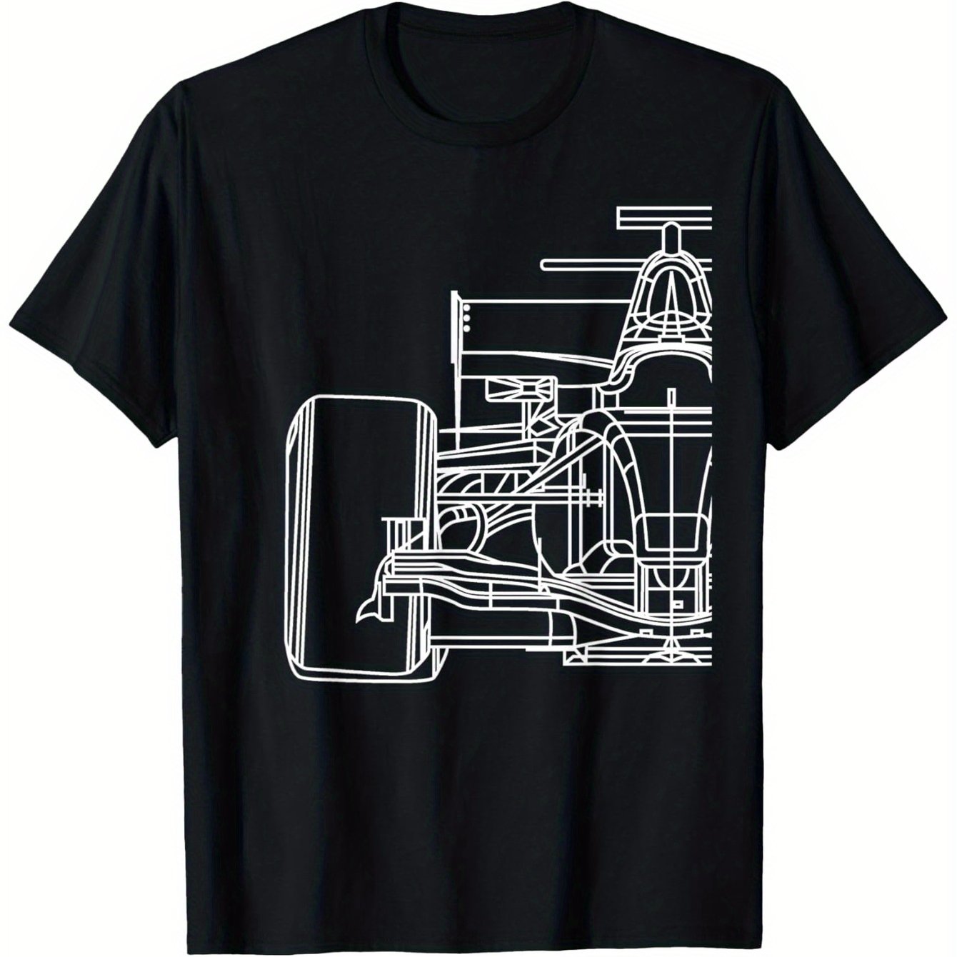 TEMU Formula Racecar Race Driver Formula Racing T-shirt, Plus Size