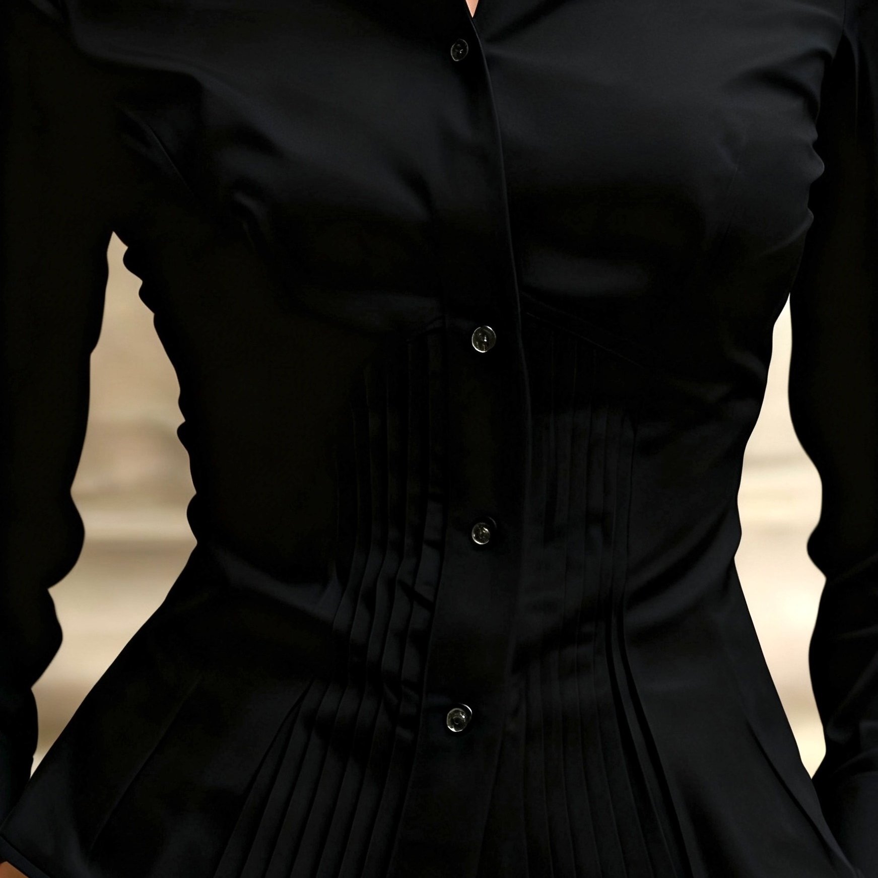 TEMU Qd1017010 Elegant Special Edition Women's Fashion Slim-fit Long Sleeve Shirt, Solid Color, Wear, Casual Versatile, Suitable For Office And ,