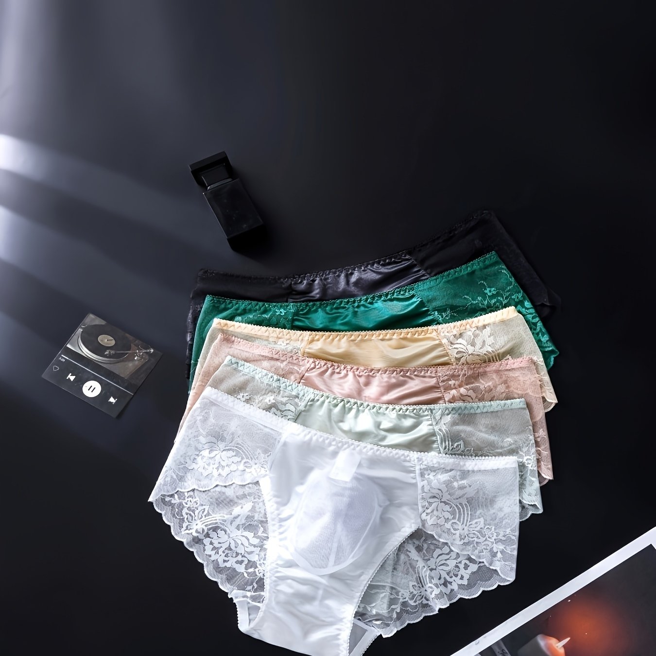 Image of 6pcs Random Color 's Triangle Underwear Space Capsule Pouch Bamboo Rayon Breathable Thin Sexy Low-waist Underwear