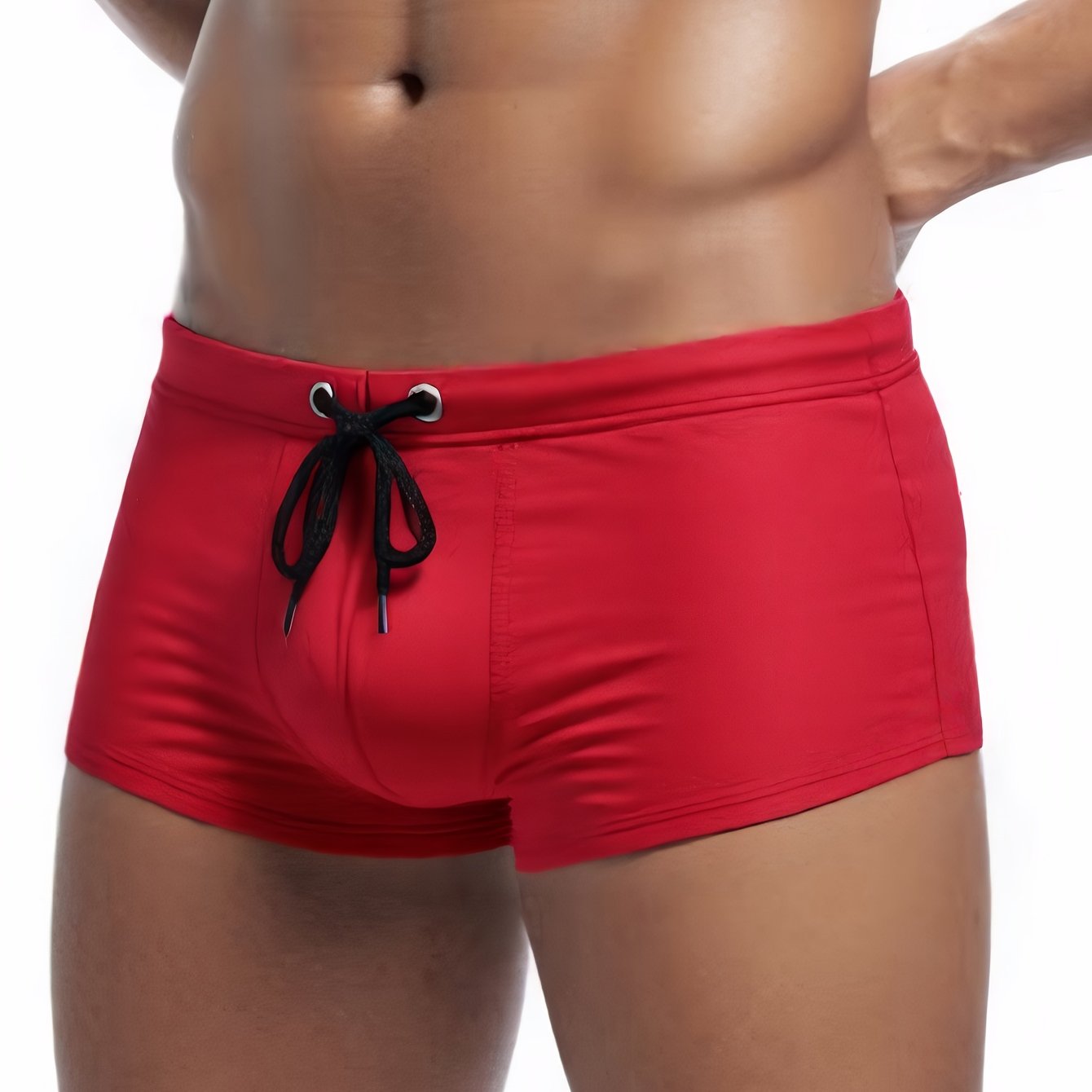TEMU 1pc Men's Casual Boxer Swim Trunks With Double-layer Front Lining For