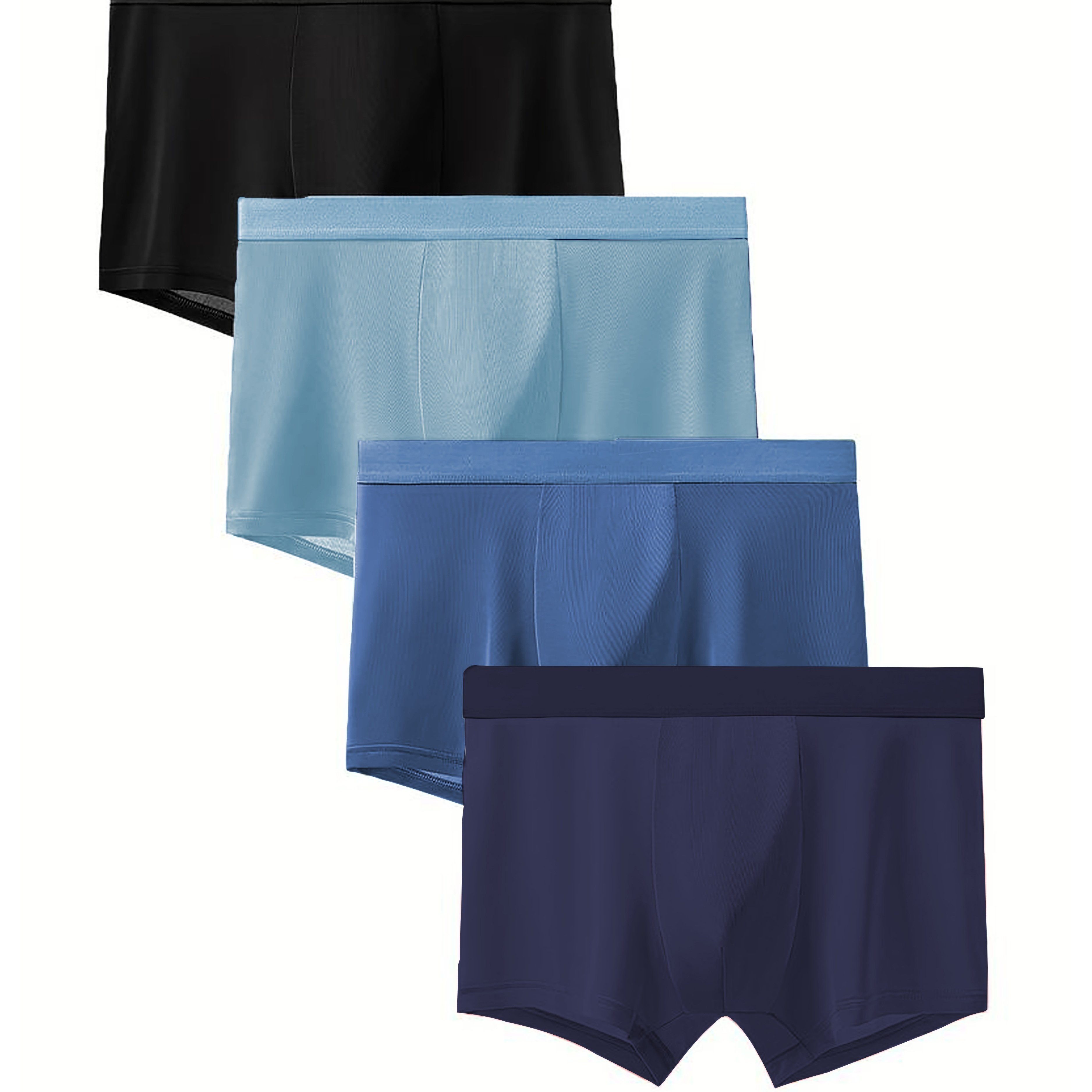 Men's Ice Silk Cool Boxers Briefs Thin Breathable Soft Comfy - Temu Malaysia