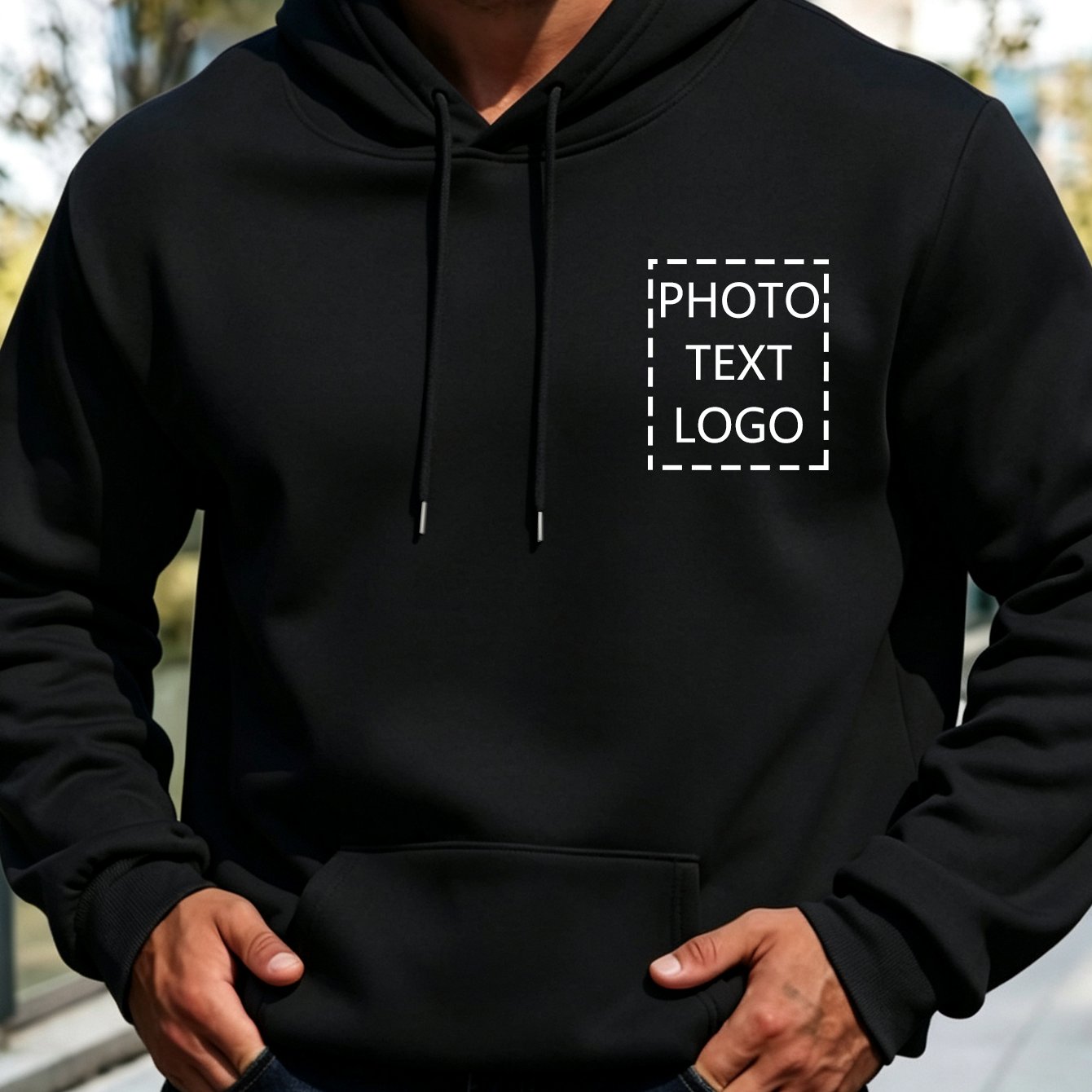 TEMU Men's Trendy Custom Hoodie For Men