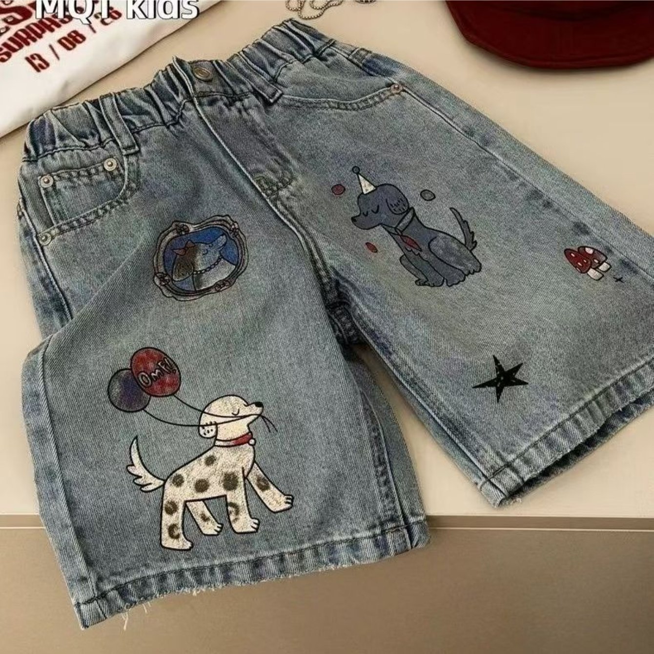 Image of Boys Summer Soft Denim Shorts Kids Casual Mid-length Jeans Pants Fashionable Versatile Trendy Children's Apparel For Daily Wear