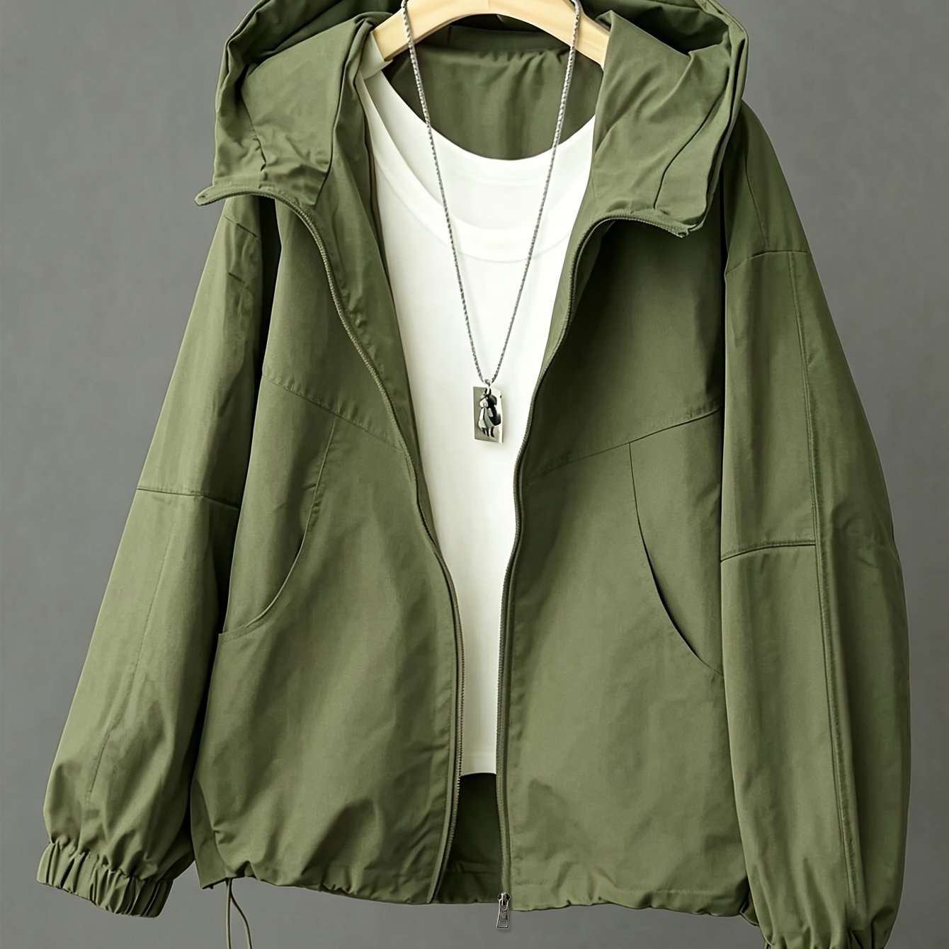 TEMU Giacca con cappuccio casual da donna, top cardigan corto versatile e con spalle scoperte, facile da indossare , con design casual e tasche,