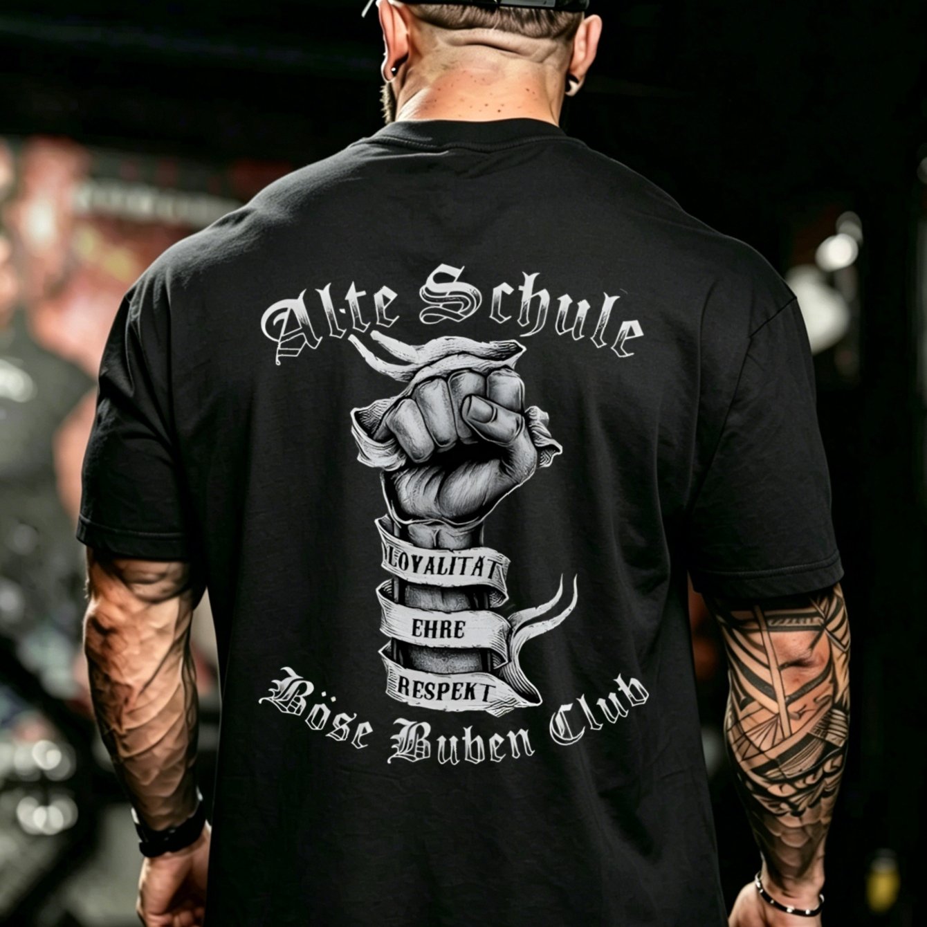 Image of Casual Streetwear Style Men's 100% Cotton T-shirt With Royalitat Ehre Text Rose Buben Club Graphic Summer And Autumn Wear For Gifts, Plus Size
