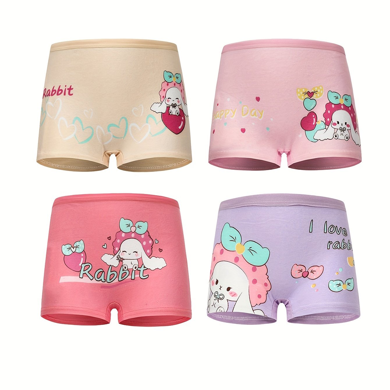 Toddler Girls Cotton Underwear Cotton Simple Cute Random - Temu