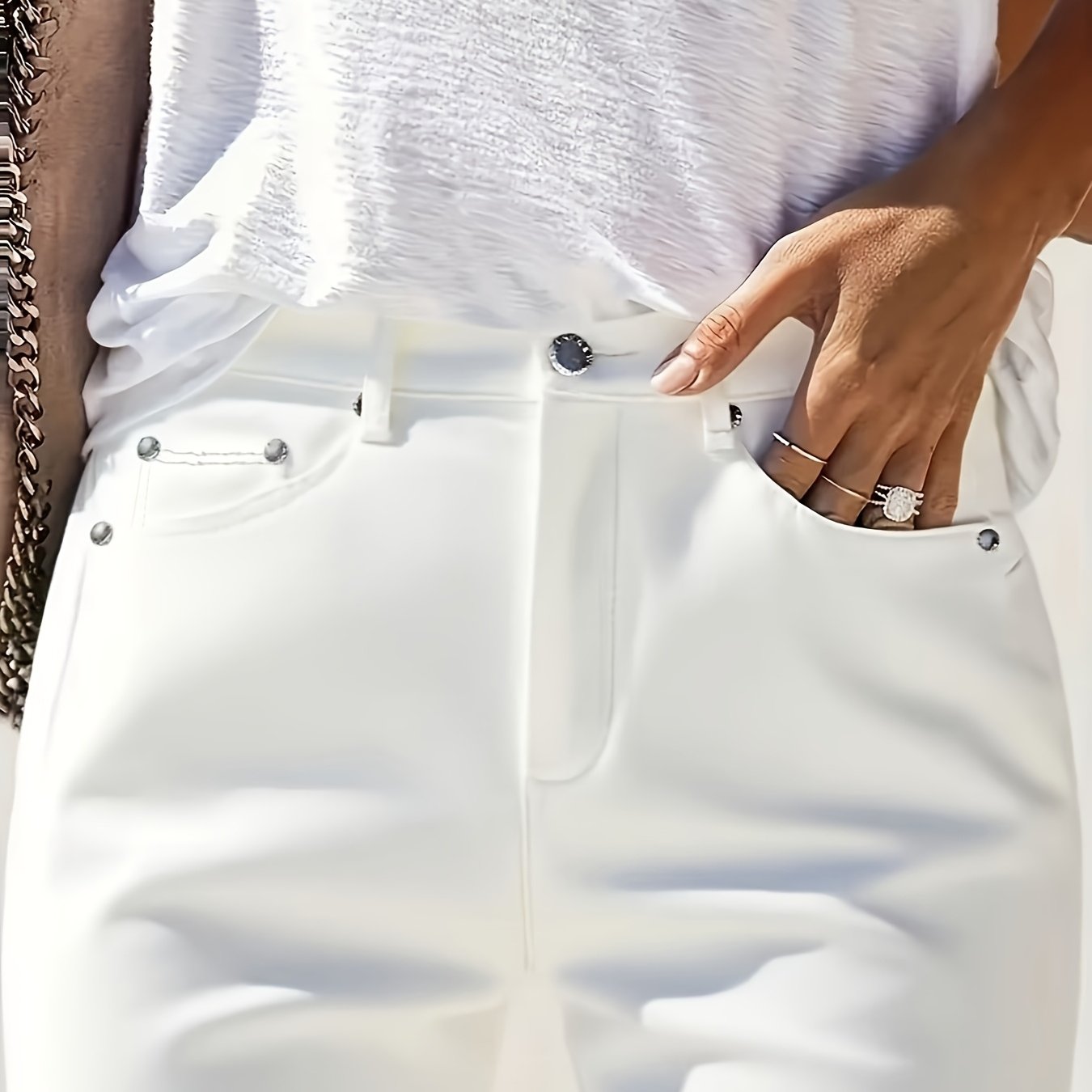Women's Plus Size Jeans White