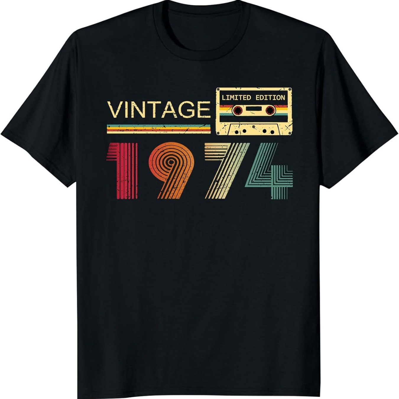 TEMU Vintage 1974 T Shirts For Men 50th Birthday Gifts For Men Dad Fathers Day Birthday Gifts For Husband Friend 1974 Tshirt Summer Comfortable Casual Short Sleeve T-shirt