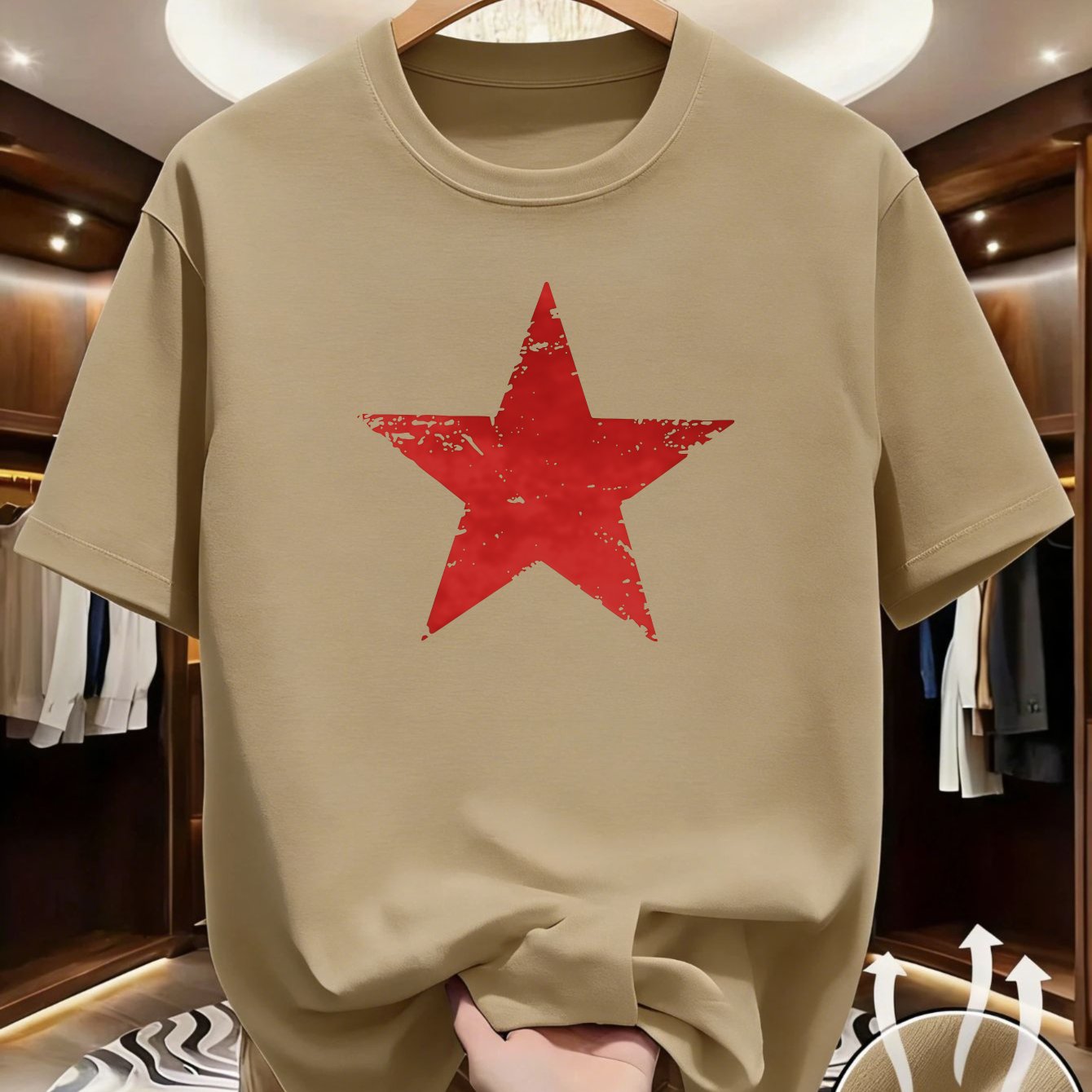 TEMU Men's T-shirt Summer Print Design Trendy Clothing Outdoor Vacation Versatile Fashion