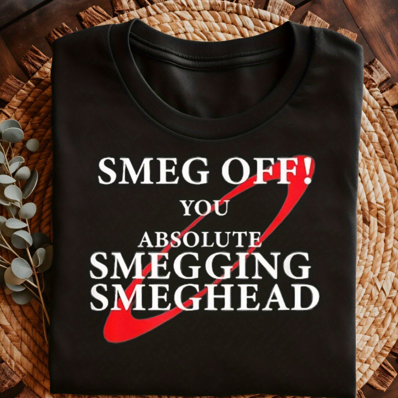 TEMU Men's For Red Dwarf Tv Show T-shirt - Official Smeg Logo & Smegoff Design - Vintage Retro Tee With Iconic British Comedy Print - Relaxed Fit
