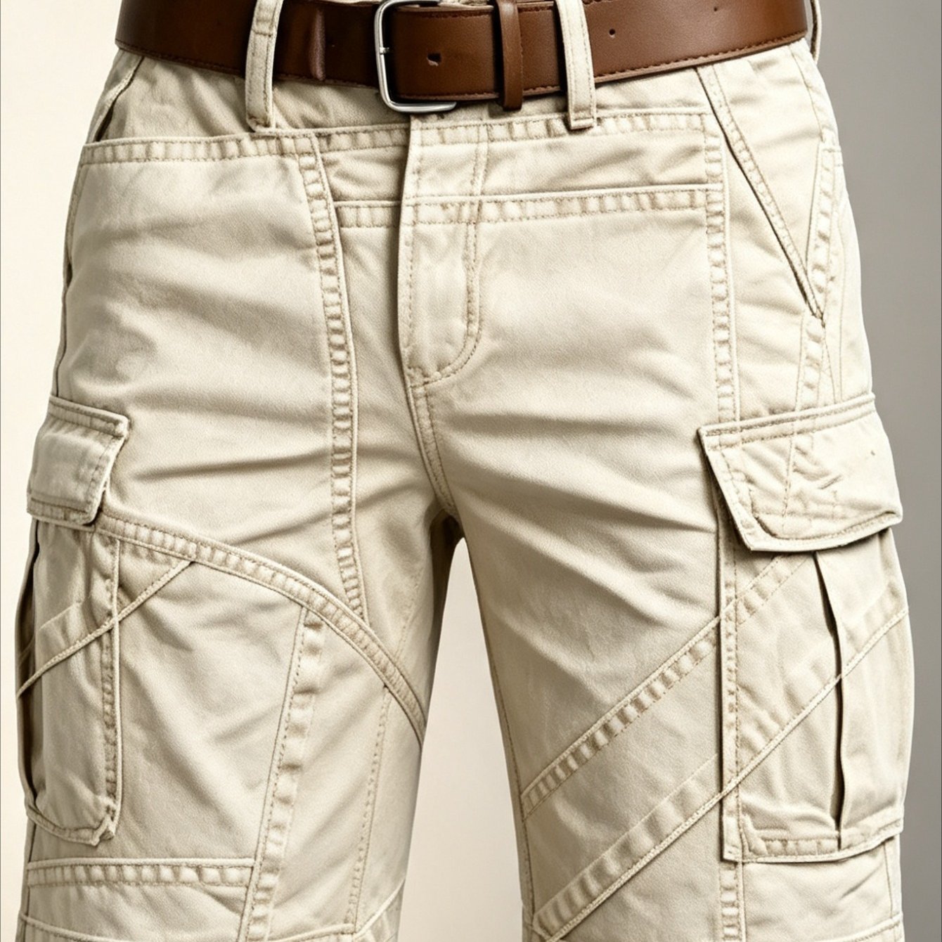 Men's Workwear Shorts, Loose Straight Fit, , Suitable For Summer Casual Wear (single Pants Do Not Waistband)