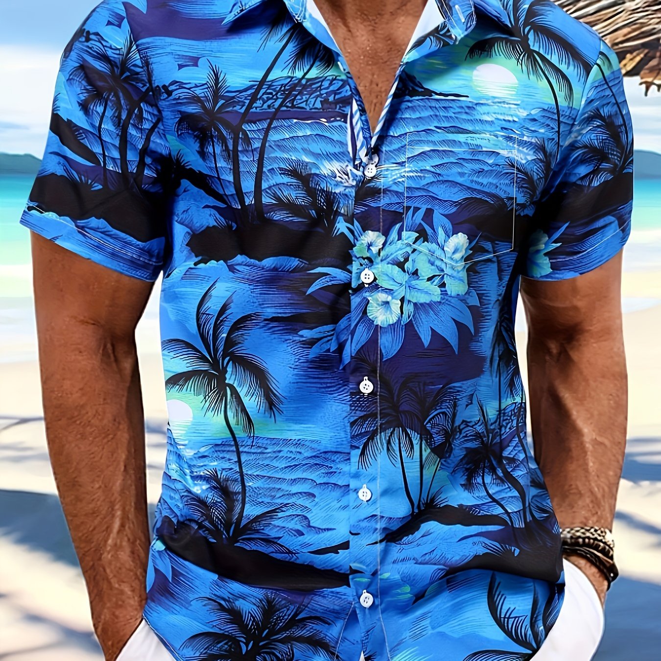 E-shop HY99 Herren Kurzarmhemd - Kragen mit Knopfleiste, Kurzarm-Sommerbluse mit , Regular Fit (Große & Hohe Größen erhältlich), Maschinenwaschbares