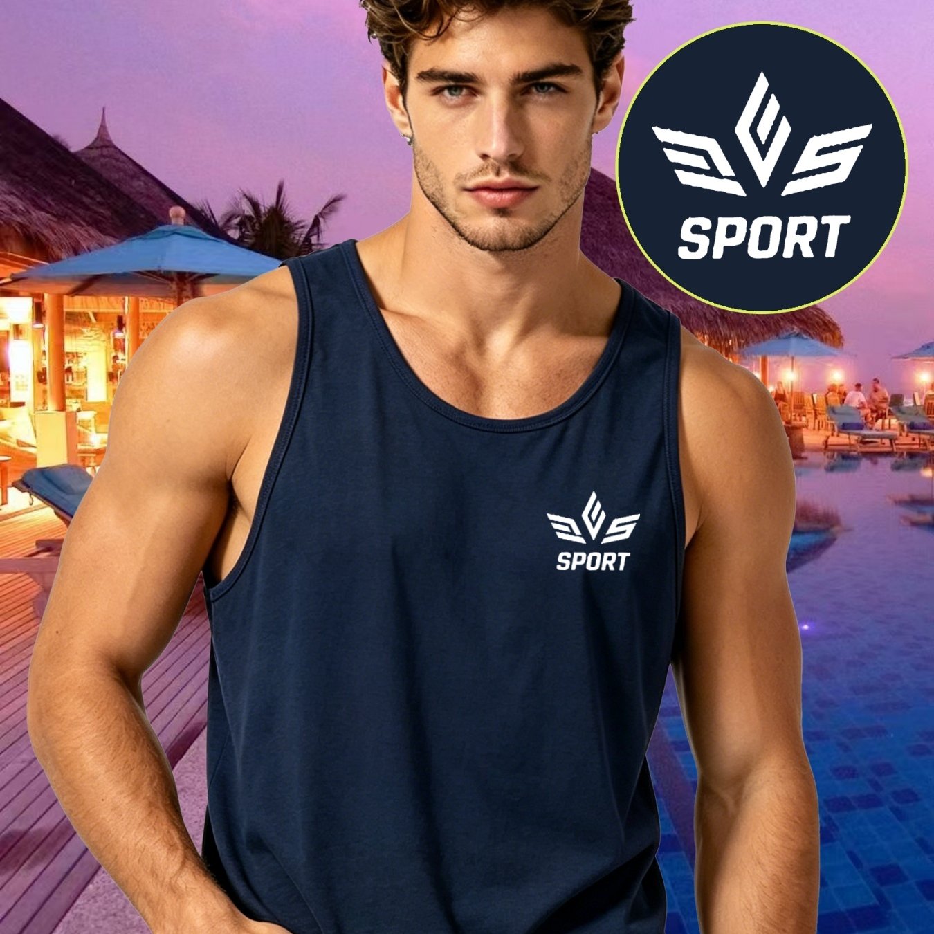 TEMU All Season Basic Vertical Rib Polyester Tank Classic Athletic -friendly Thin Vertical Stripe Daily Beach Resort Casual Walking Sleeveless Top