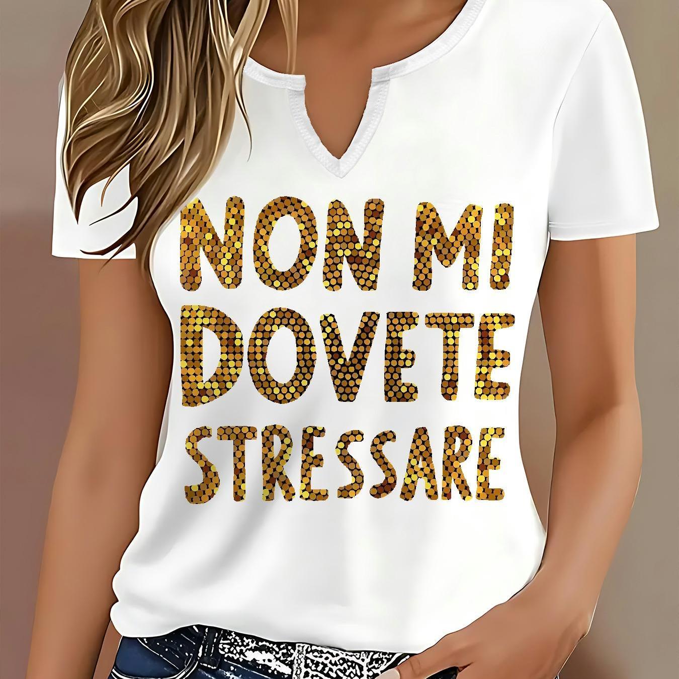 TEMU Lz251019x181 2d Flat Printing T-shirts Designed For Women, Casual Tops Suitable For Spring And Summer. Lightweight Women's T-shirt For , Summer,