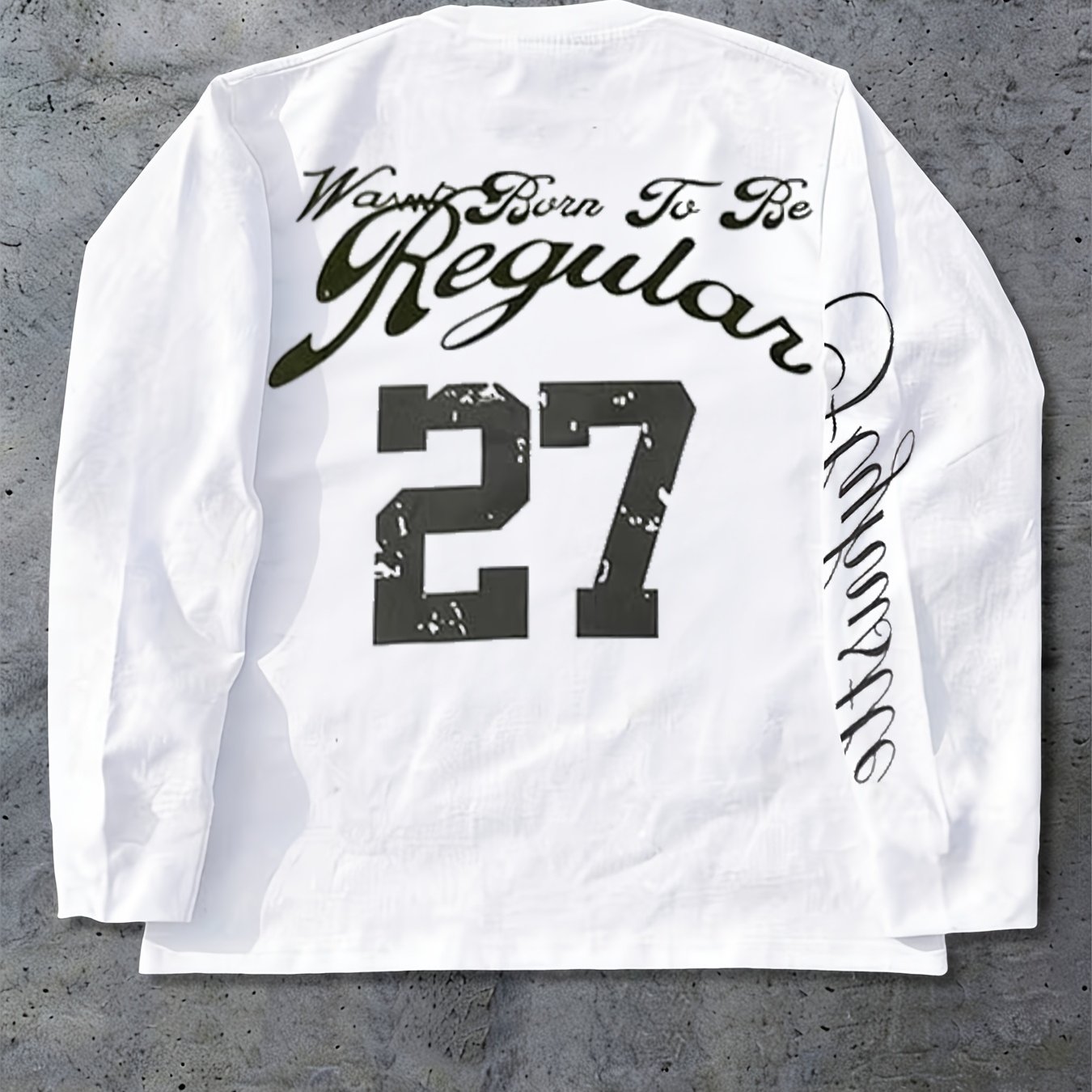 TEMU Men's Long Sleeve Printed T-shirt, Regular Spring/autumn Outdoor Sports Casual Long Sleeve Top