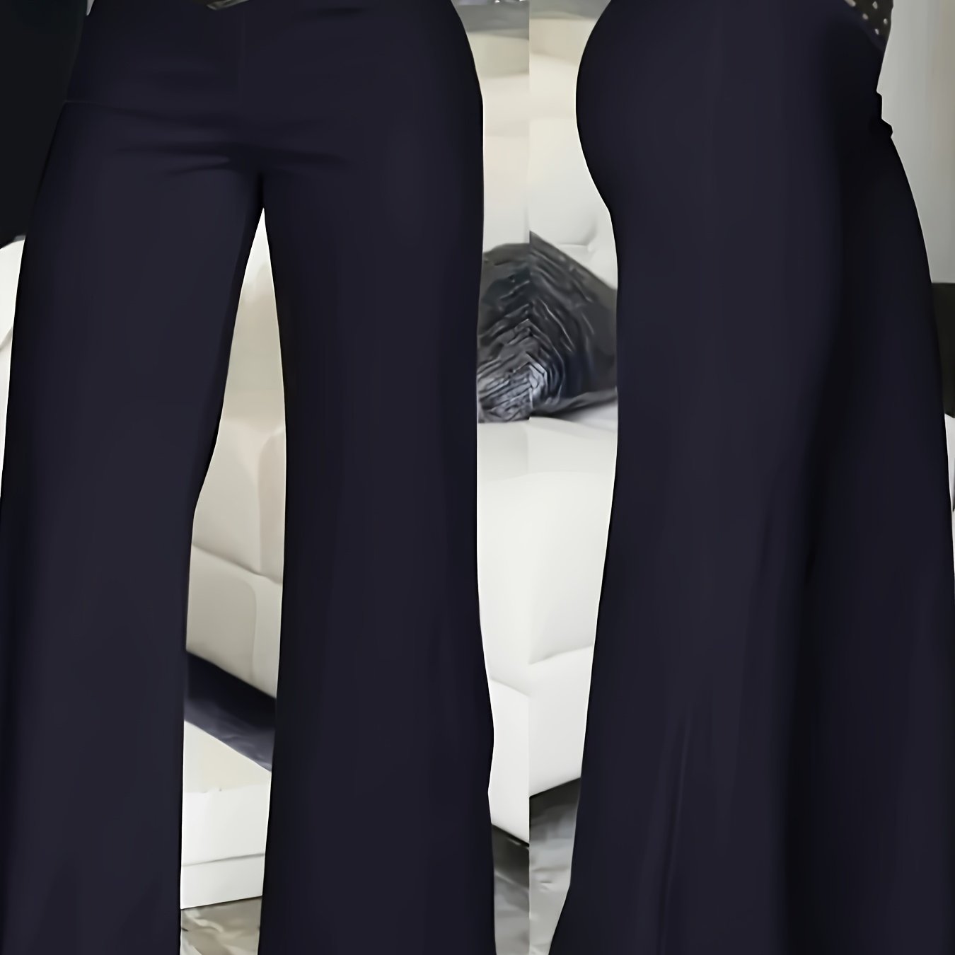 E-shop Hochtaillierte Schlaghosen in Uni-Farben – Elegante Weite Hosen, Maschinenwaschbar für Ganzjahresgebrauch, Bequem für Casual- elegante Anlässe