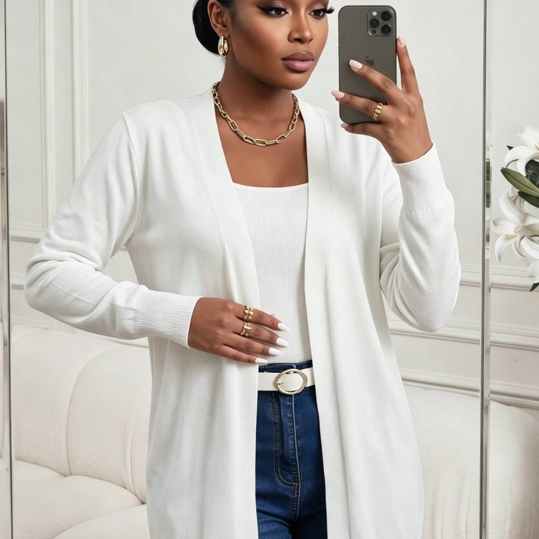 TEMU Plus Size - Sweater And Women's Sweater, Winter Sweater, Plus Women Spring Summer Autumn Winter, Plus Size Loose Open Cardigan Sweater