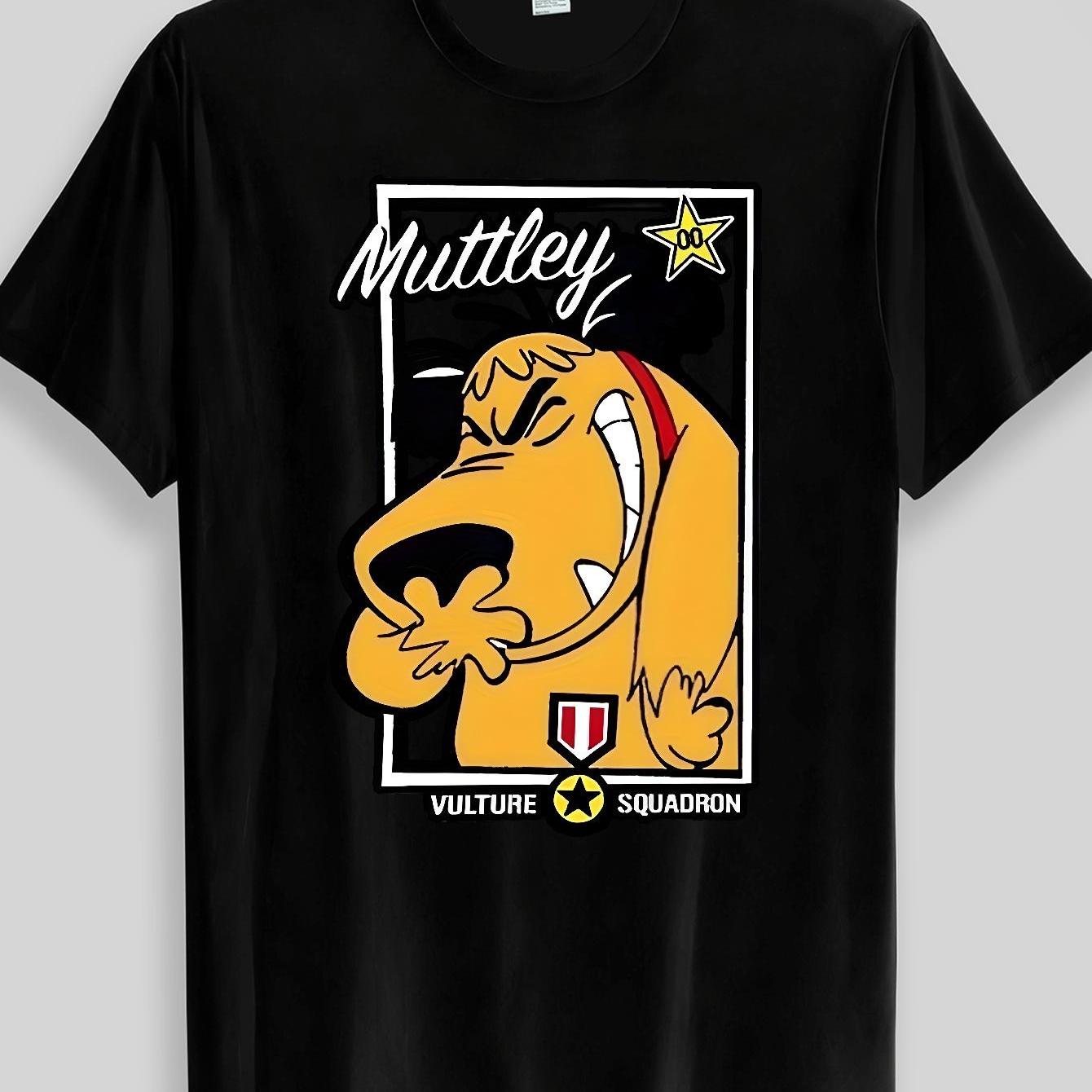TEMU Muttley Cartoon Dog T-shirt, Humorous Anime Style