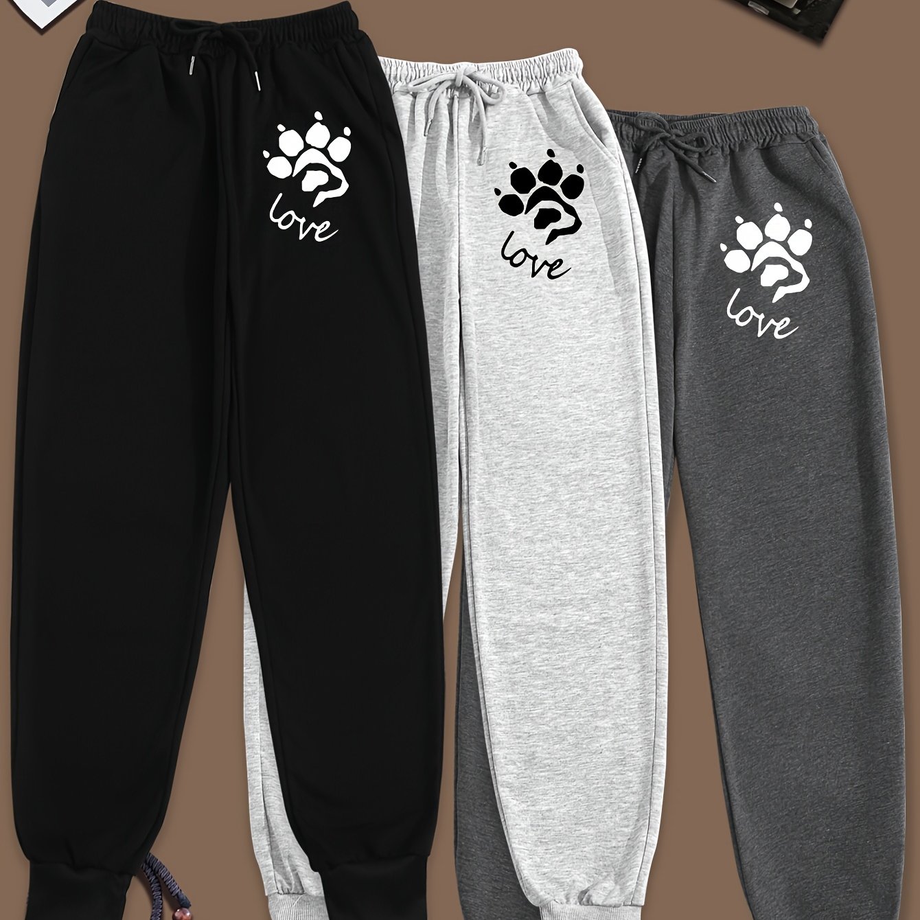 TEMU Plus Size, Large Women's Casual Pants 3pcs N Decal Casual Casual S Pants