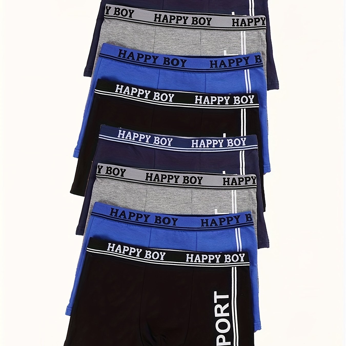 8pcs Set Boys' Briefs, Letter Easy Style Underwear, Comfortable Underwear, Suitable For Students' Wear, Christmas Gift