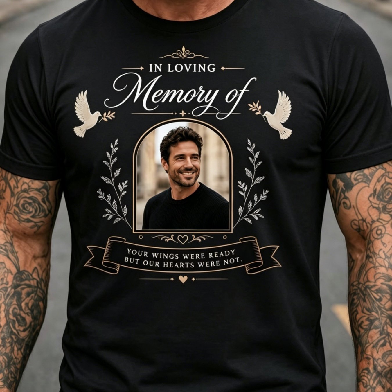 TEMU Custom Personalized Memorial T-shirts, Custom Funeral T-shirts, T-shirts, Remembrance T-shirts, T-shirts, Custom Photo T-shirts, Last Photo