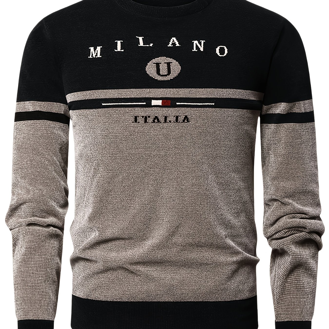 Men's Long Sleeve Autumn/ Neck Knit Sweater Base Layer Top, Warm, Casual, And Stylish, Suitable For Daily Wear